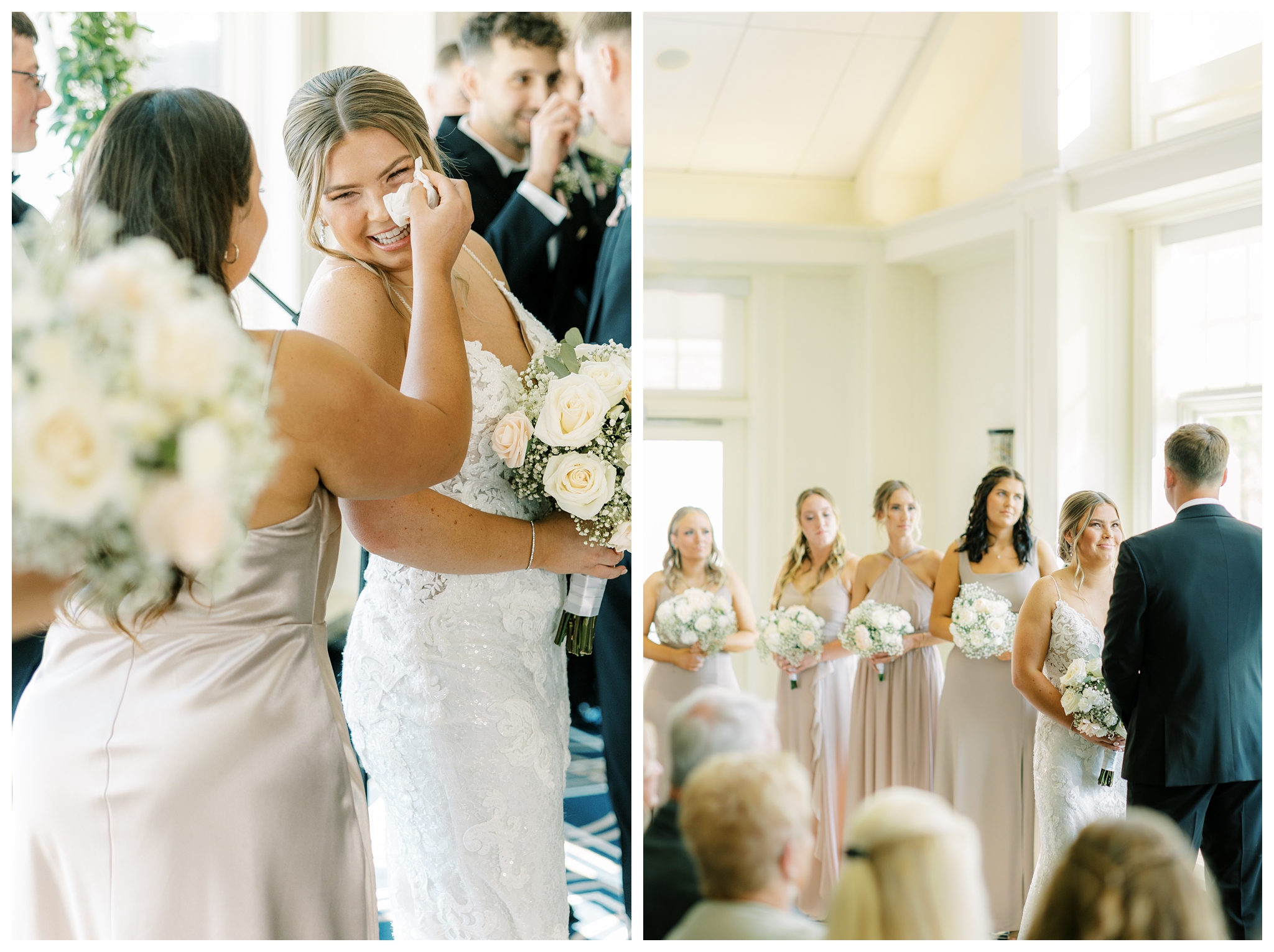 beautiful romantic country club wedding photos in midland michigan at midland country club by josh and andrea photography