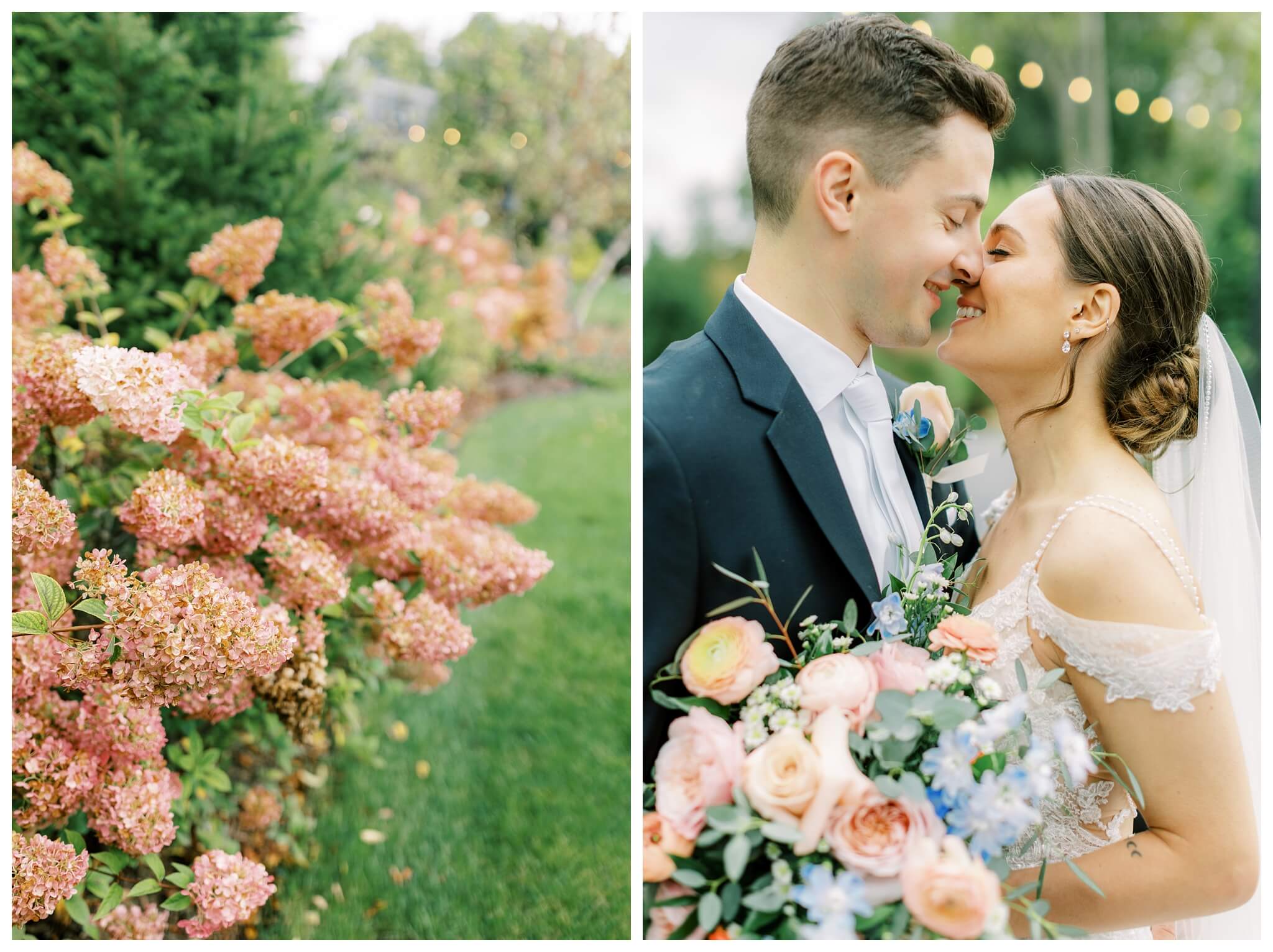 blue whimsical garden party wedding at cushing field house near holly michigan by josh and andrea photography