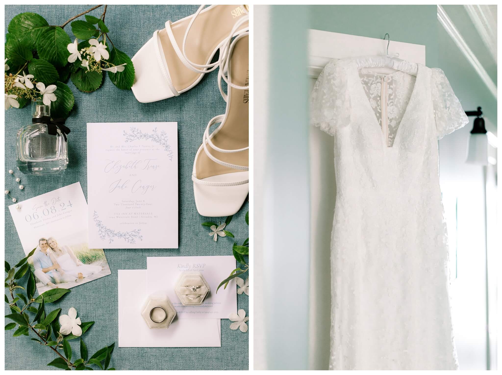 dreamy romantic lakeside wedding near Traverse City michigan by Josh and Andrea photography 