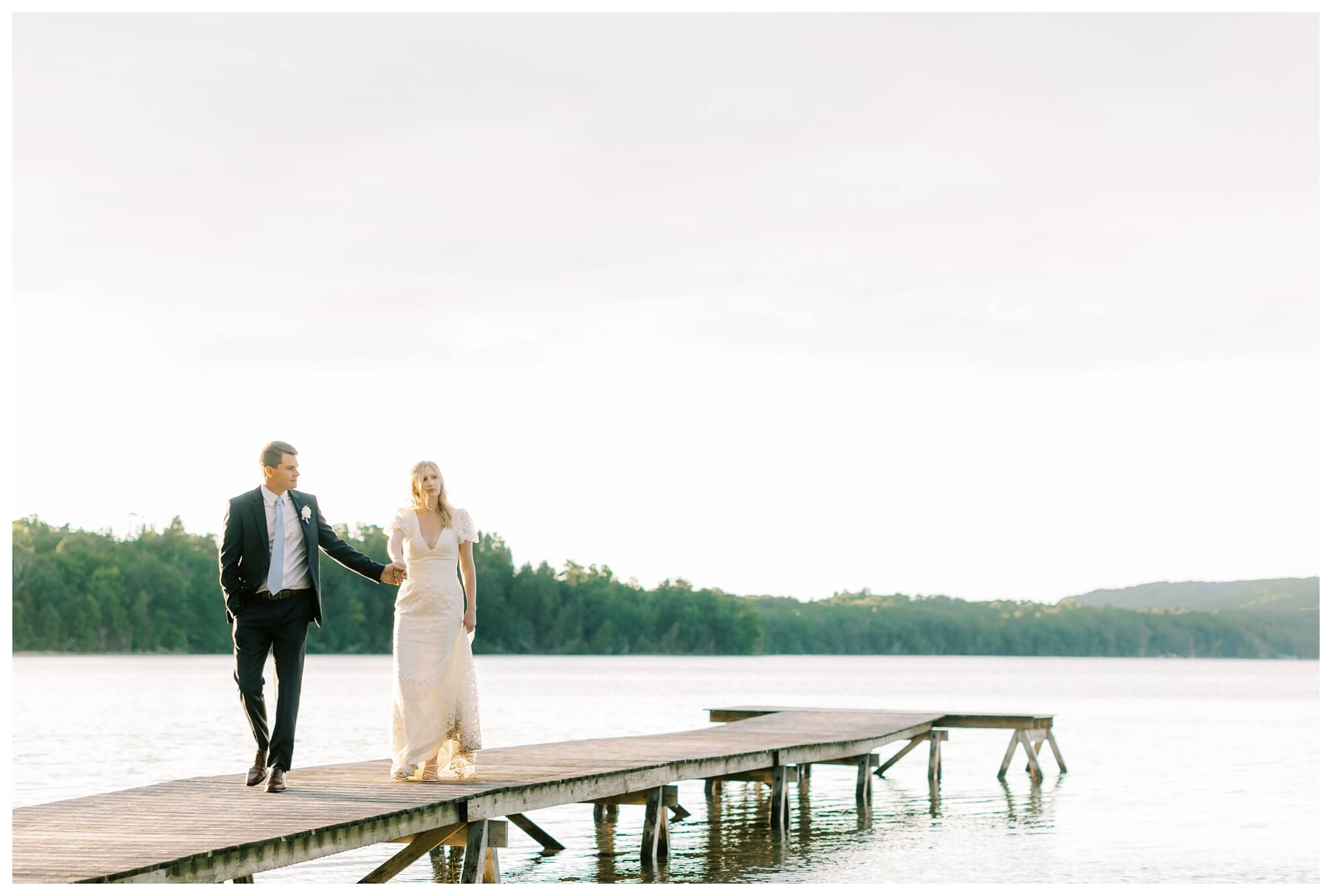 dreamy romantic lakeside wedding near Traverse City michigan by Josh and Andrea photography 