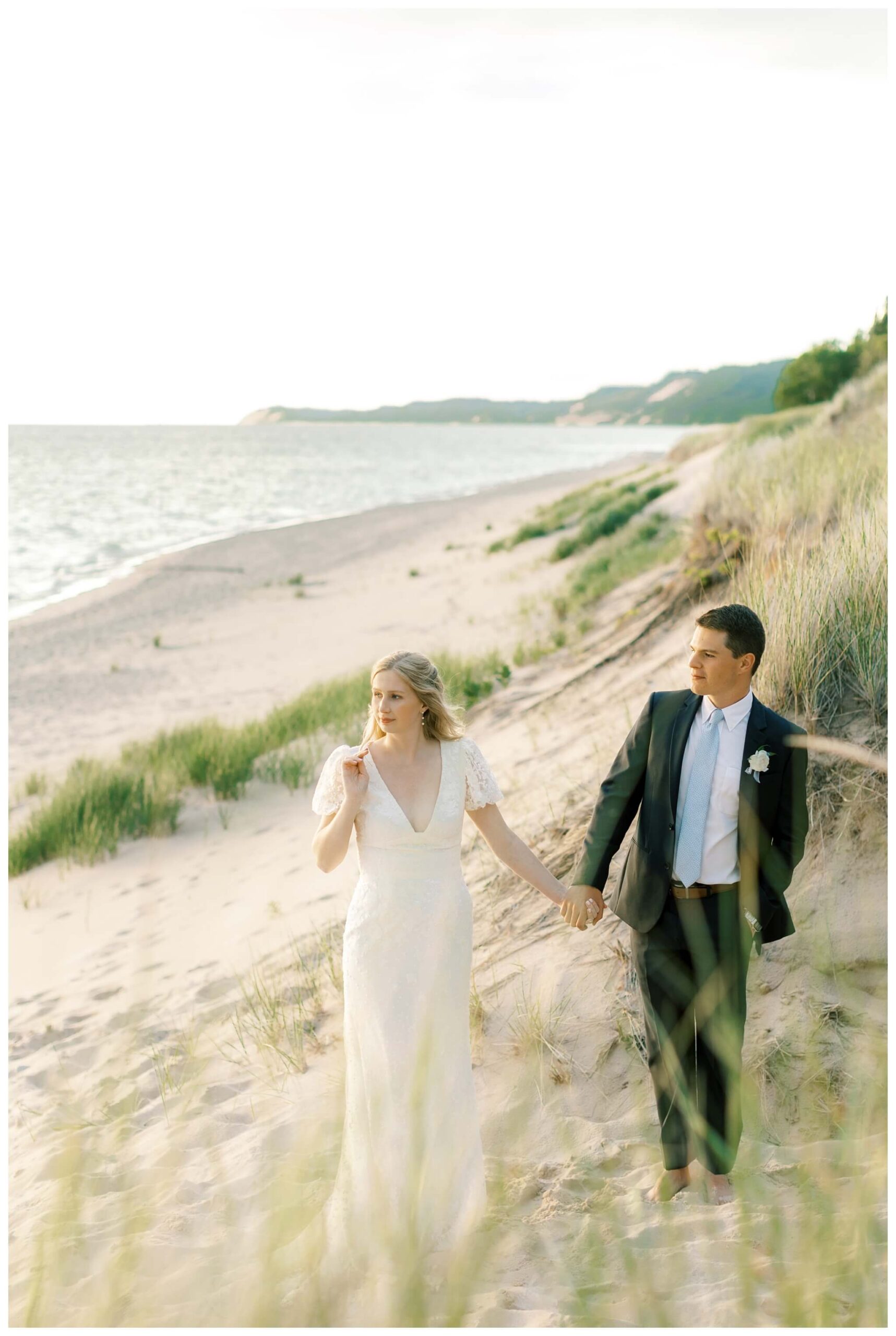 dreamy romantic lakeside wedding near Traverse City michigan by Josh and Andrea photography 