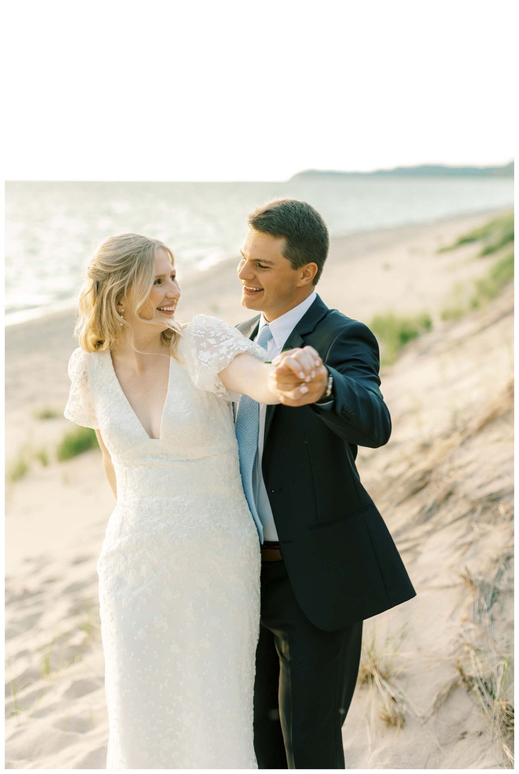 dreamy romantic lakeside wedding near Traverse City michigan by Josh and Andrea photography 