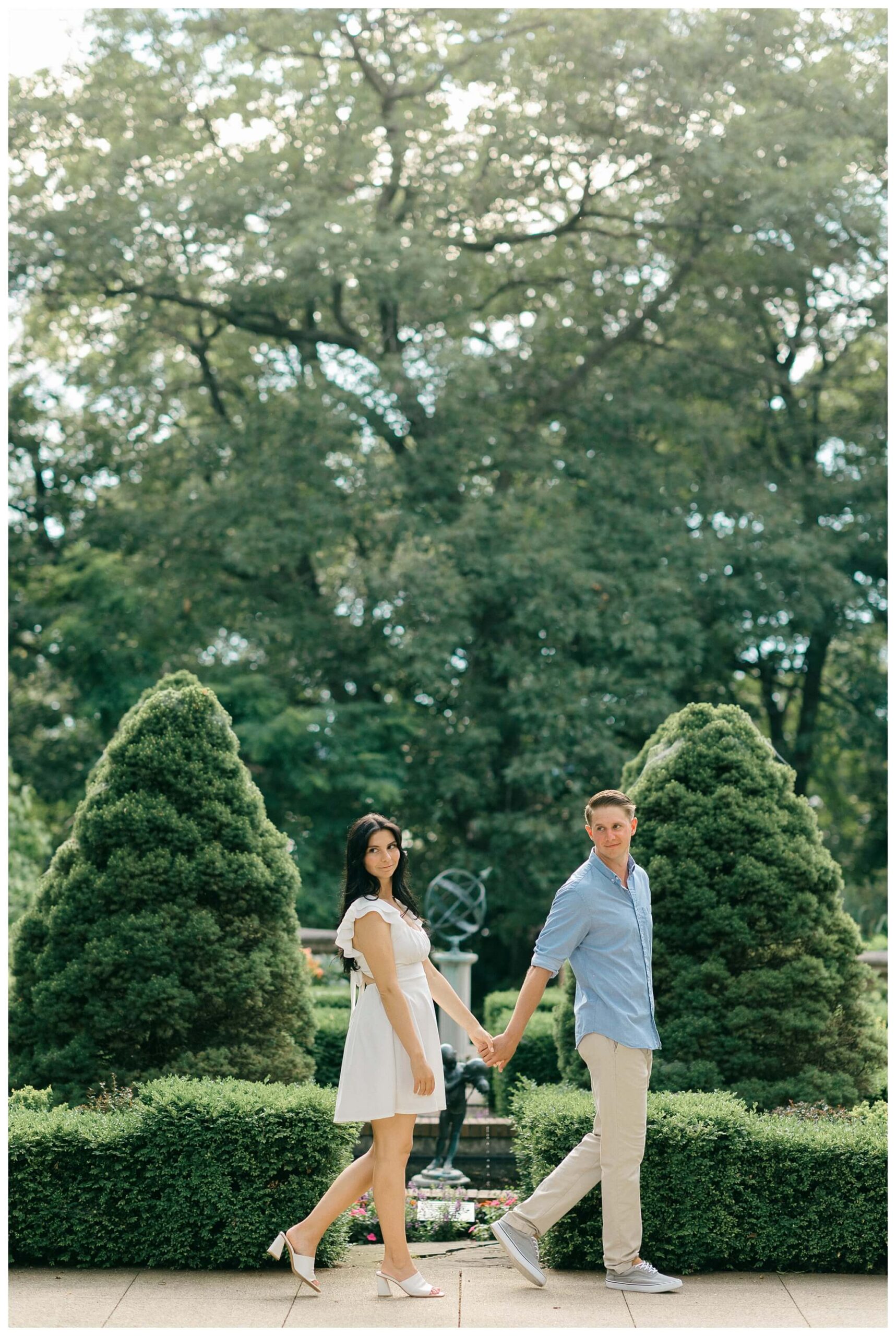 romantic nature estate engagement shoot near kalamazoo michigan at kellogg manor house and asylum lake by josh and andrea photography 