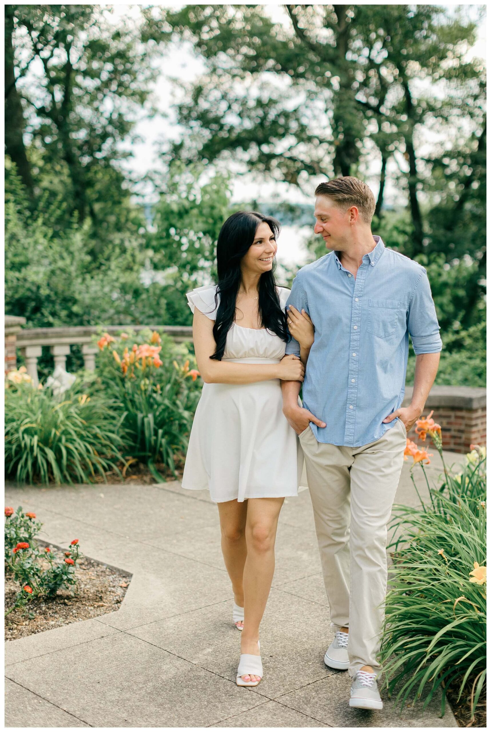 romantic nature estate engagement shoot near kalamazoo michigan at kellogg manor house and asylum lake by josh and andrea photography 