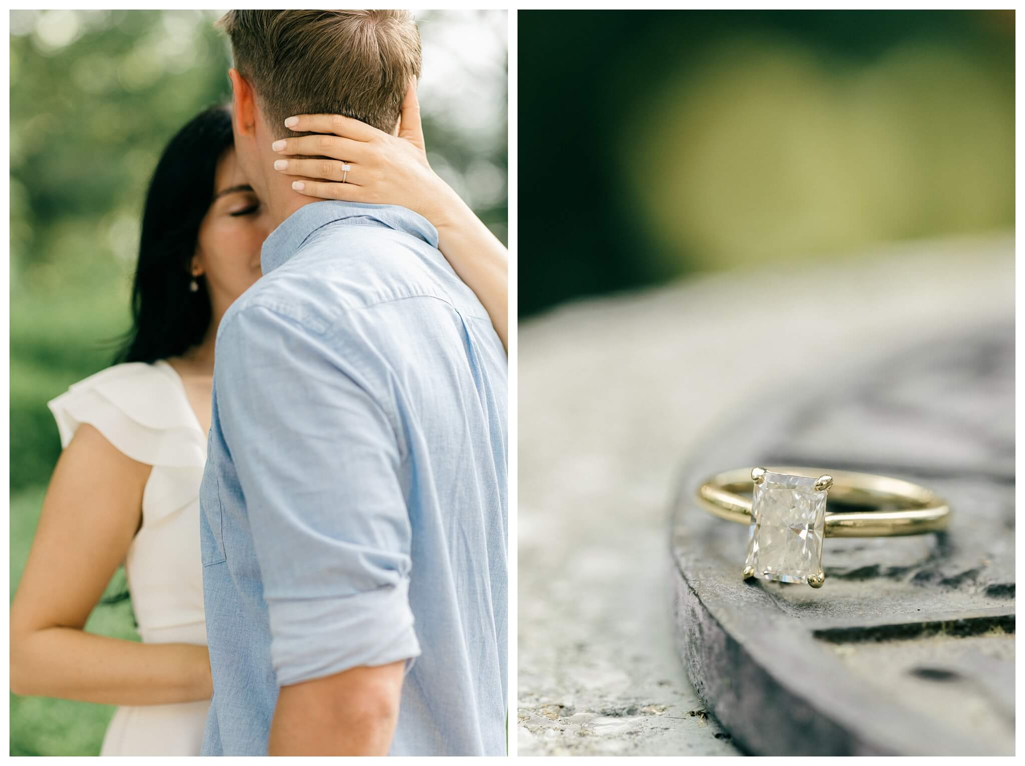 romantic nature estate engagement shoot near kalamazoo michigan at kellogg manor house and asylum lake by josh and andrea photography 