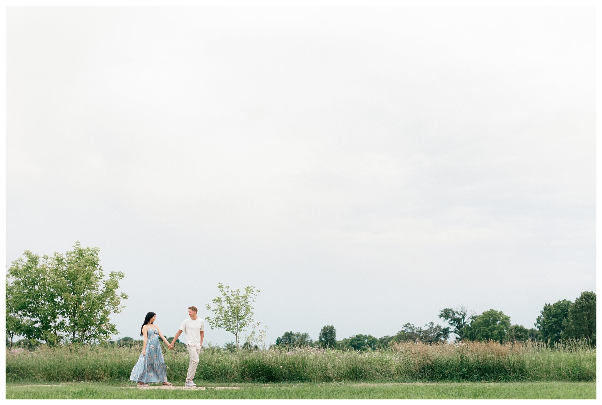 romantic nature estate engagement shoot near kalamazoo michigan at kellogg manor house and asylum lake by josh and andrea photography 