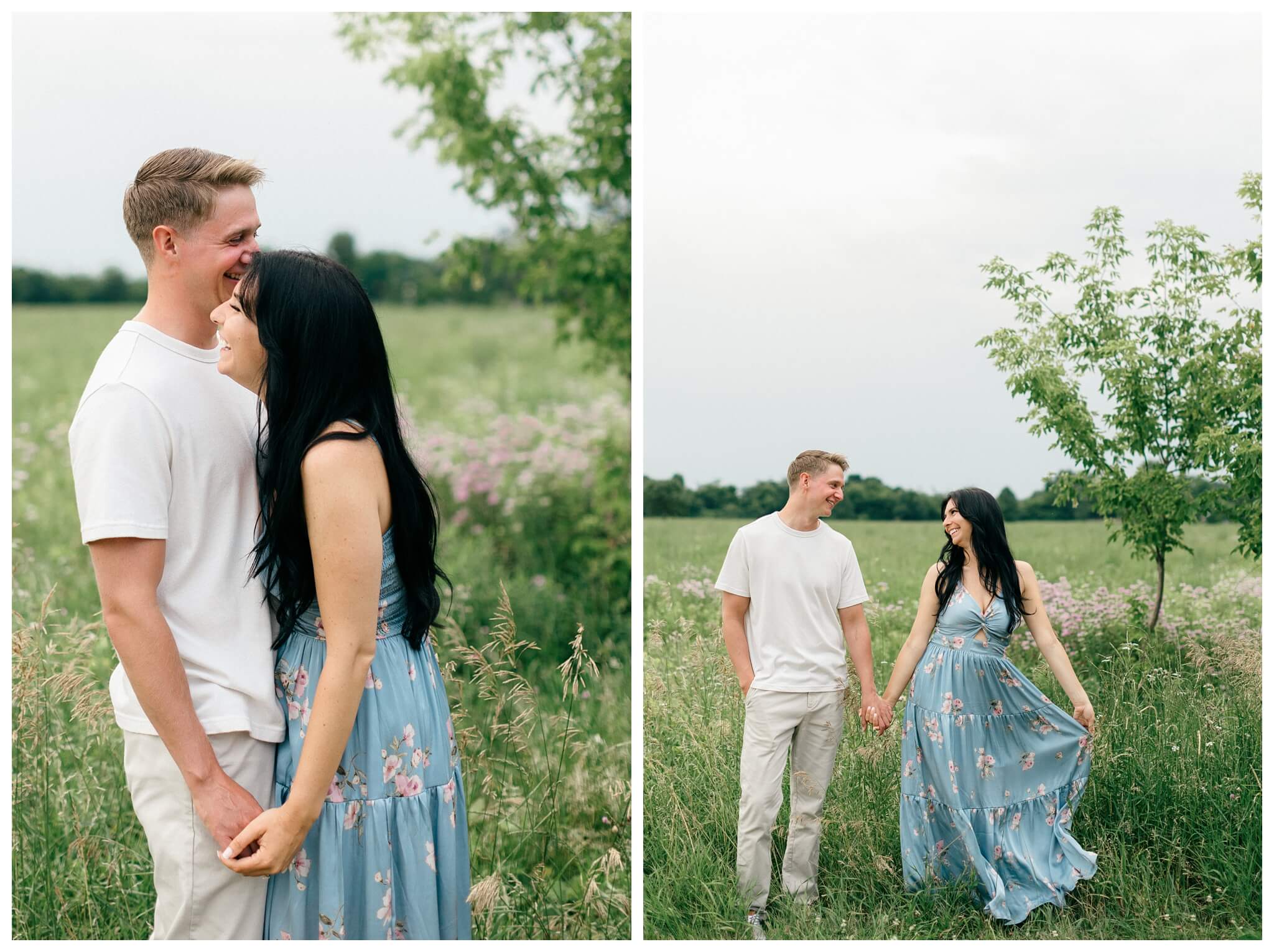 romantic nature estate engagement shoot near kalamazoo michigan at kellogg manor house and asylum lake by josh and andrea photography 