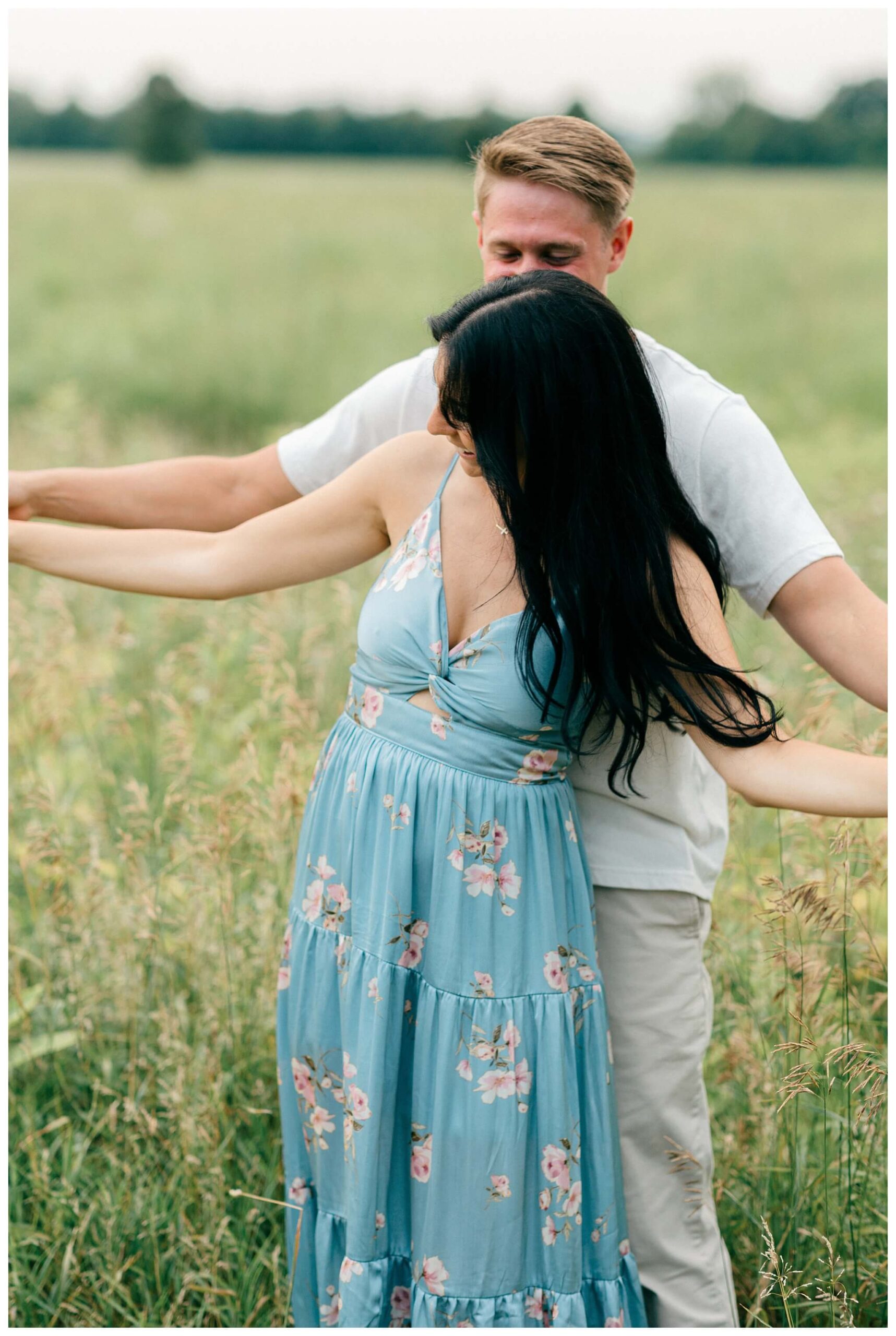 romantic nature estate engagement shoot near kalamazoo michigan at kellogg manor house and asylum lake by josh and andrea photography 