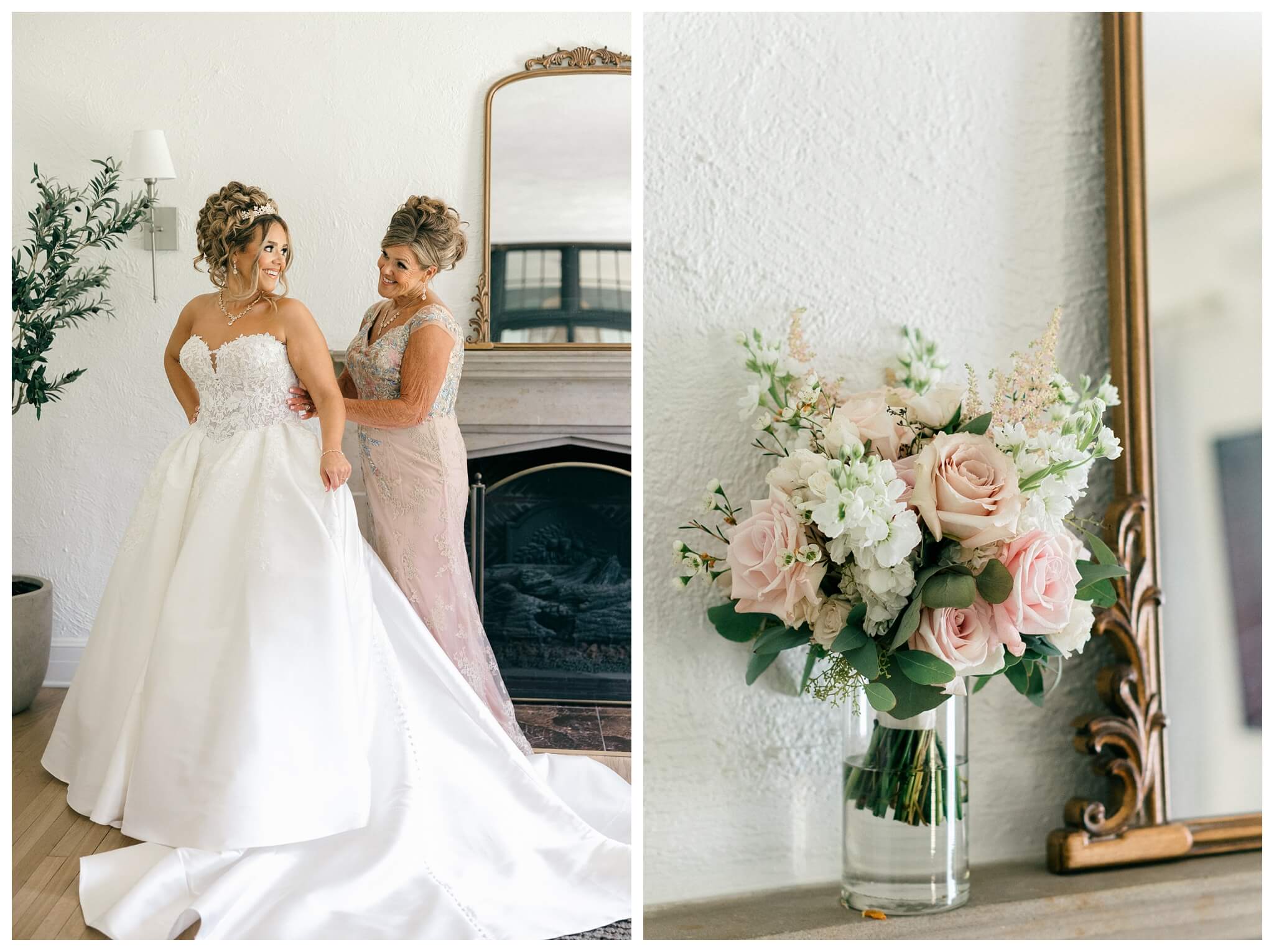 timeless ballroom wedding in downtown detroit at the colony club with motor city vintage rentals and josh and andrea photography