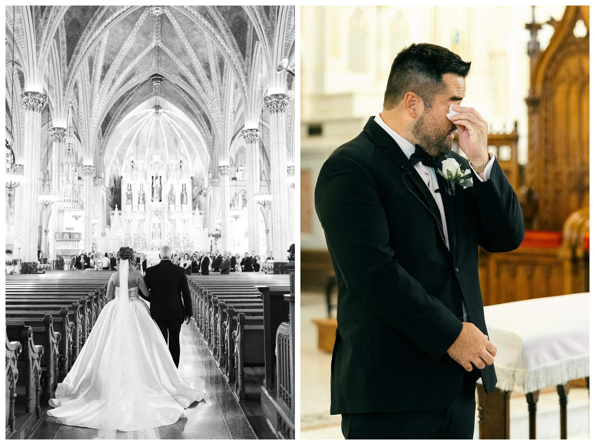 timeless ballroom wedding in downtown detroit at the colony club with motor city vintage rentals and josh and andrea photography