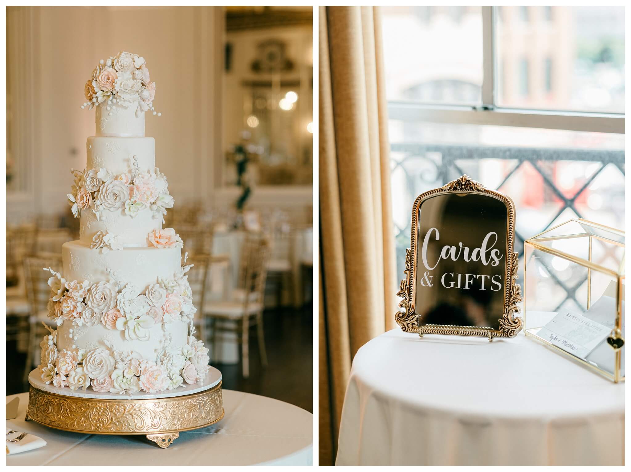 timeless ballroom wedding in downtown detroit at the colony club with motor city vintage rentals and josh and andrea photography