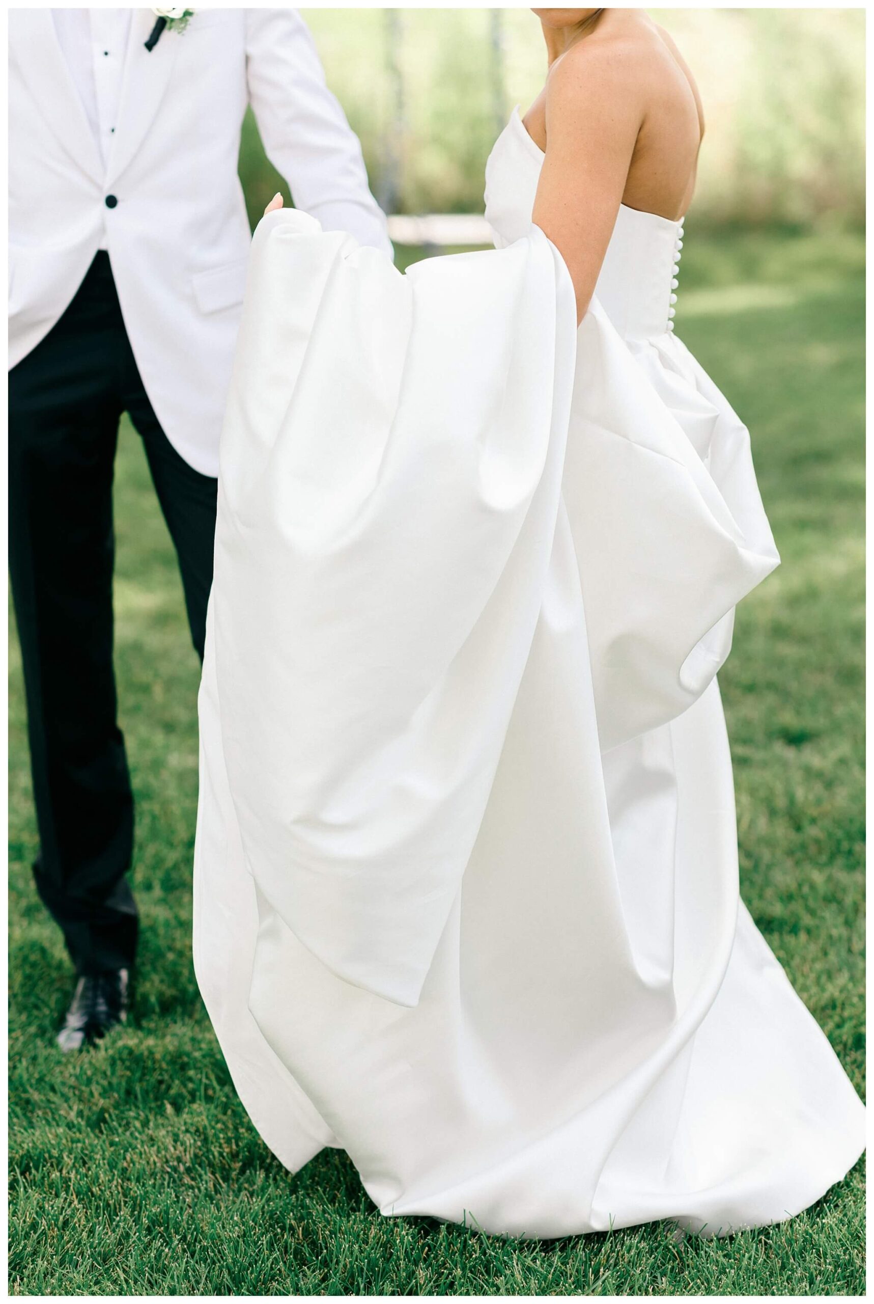 refined black and white wedding at a white barn etre farms in saint joseph michigan by josh and andrea photography 