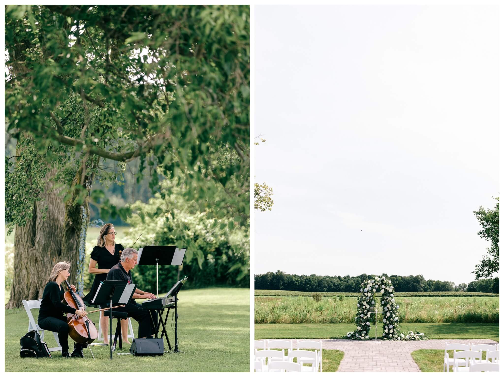 refined black and white wedding at a white barn etre farms in saint joseph michigan by josh and andrea photography 