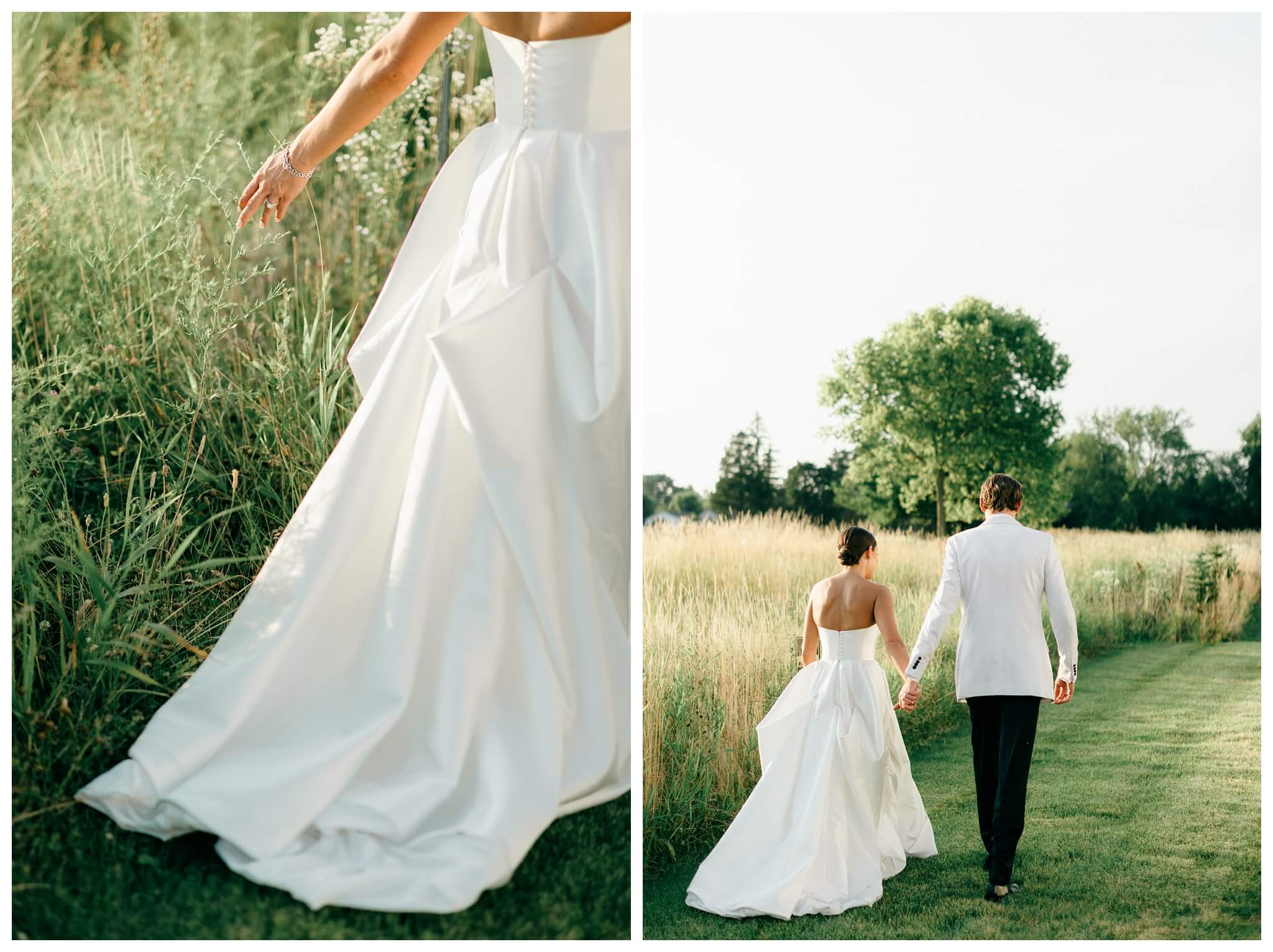 refined black and white wedding at a white barn etre farms in saint joseph michigan by josh and andrea photography 