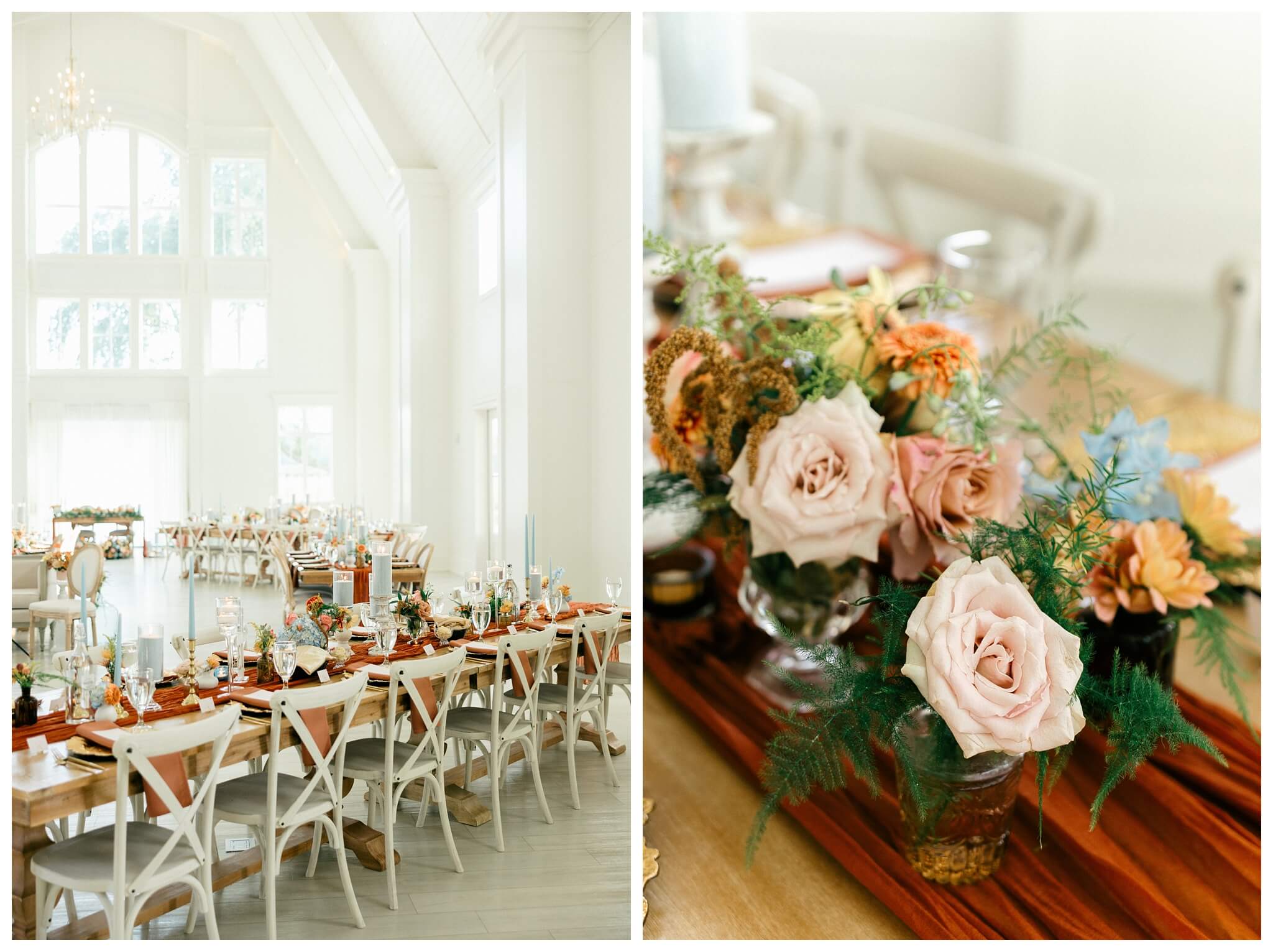 white barn wedding with parasols at etre farms in saint joseph michigan by josh and andrea photography