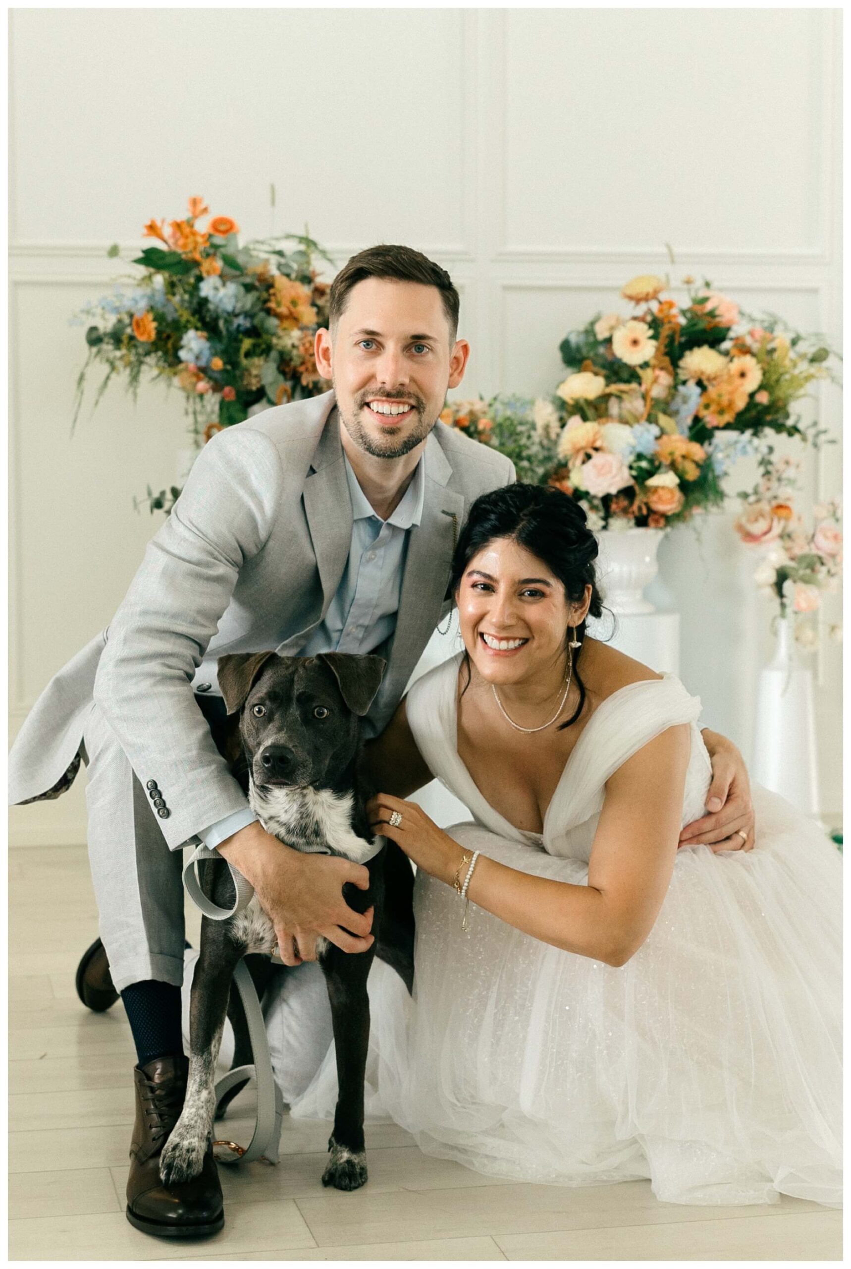 white barn wedding with parasols at etre farms in saint joseph michigan by josh and andrea photography