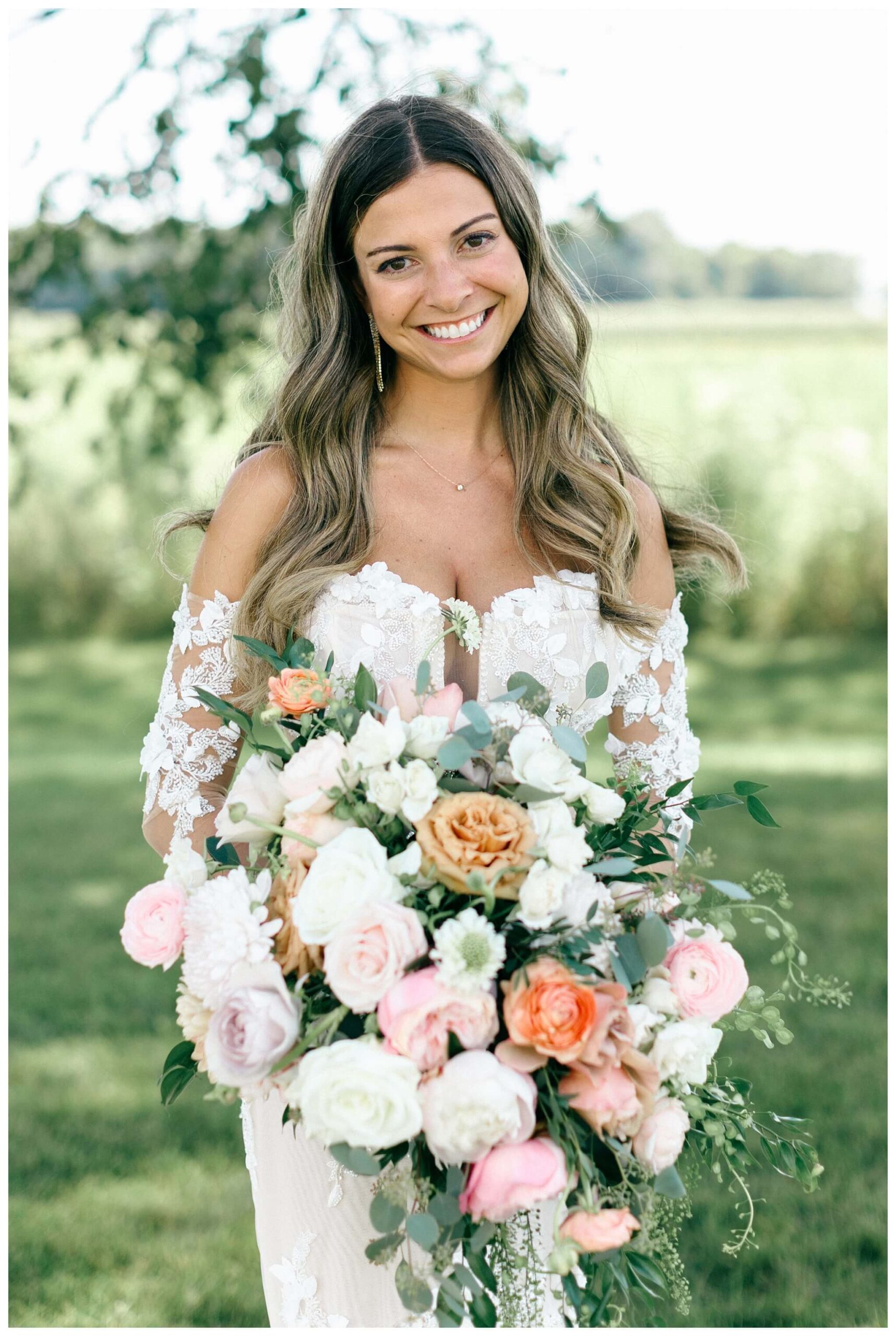 gorgeous white barn wedding at etre farms near saint joseph michigan by josh and andrea photography