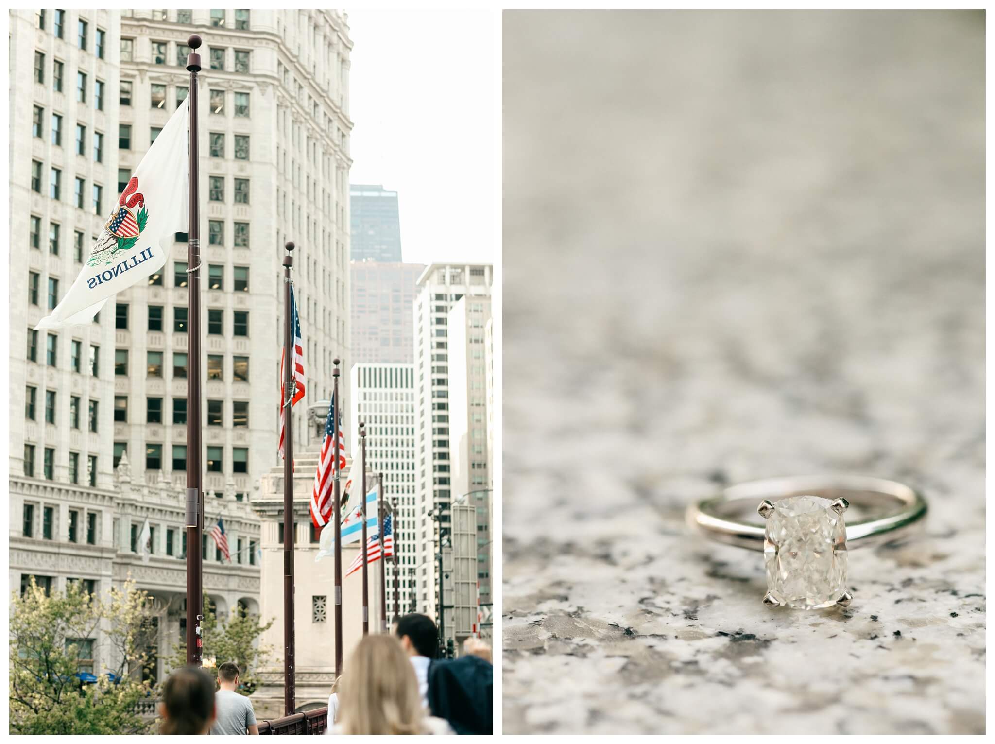 timeless romantic garden city engagement shoot in downtown chicago by Josh and Andrea photography