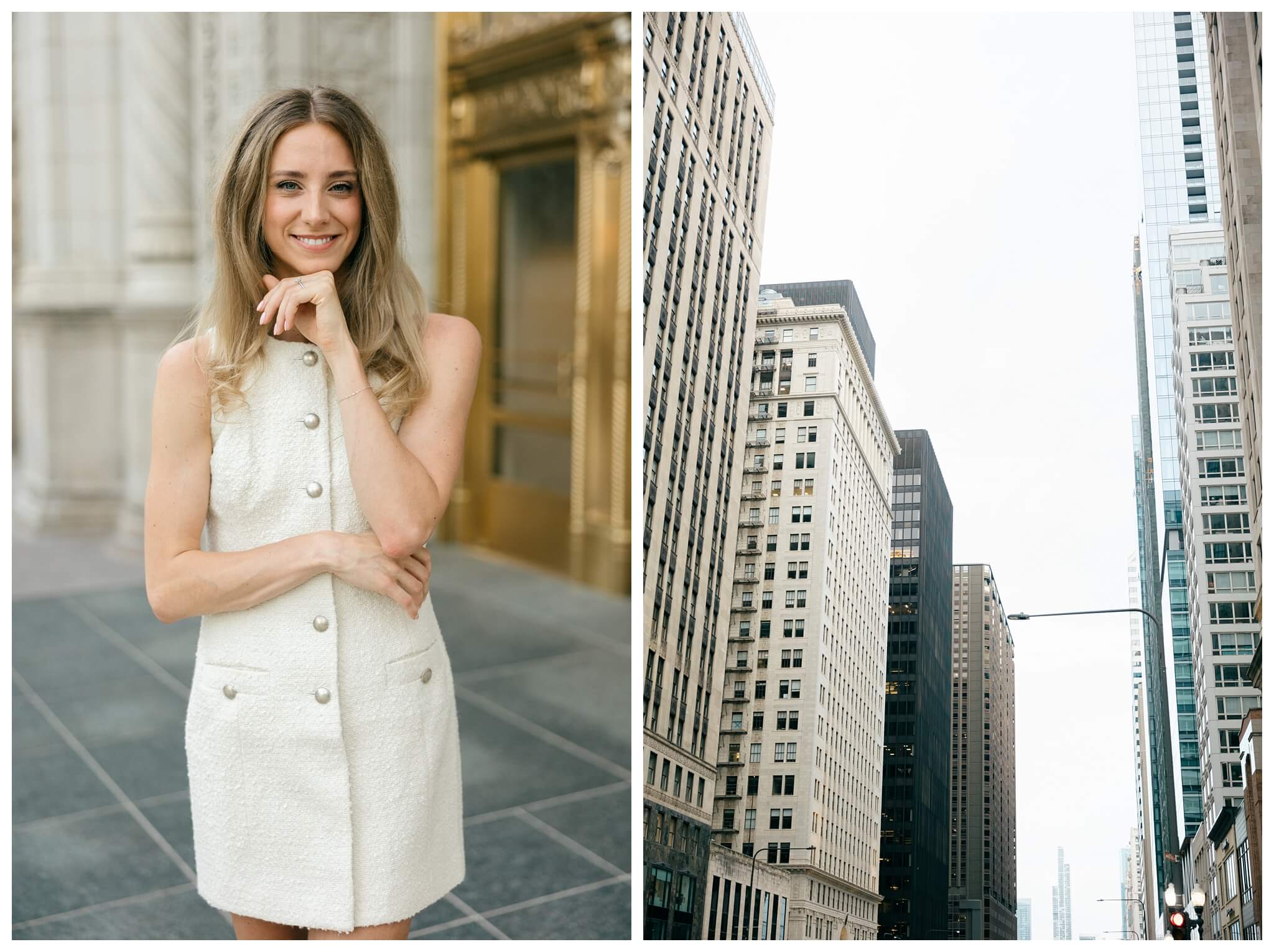 timeless romantic garden city engagement shoot in downtown chicago by Josh and Andrea photography