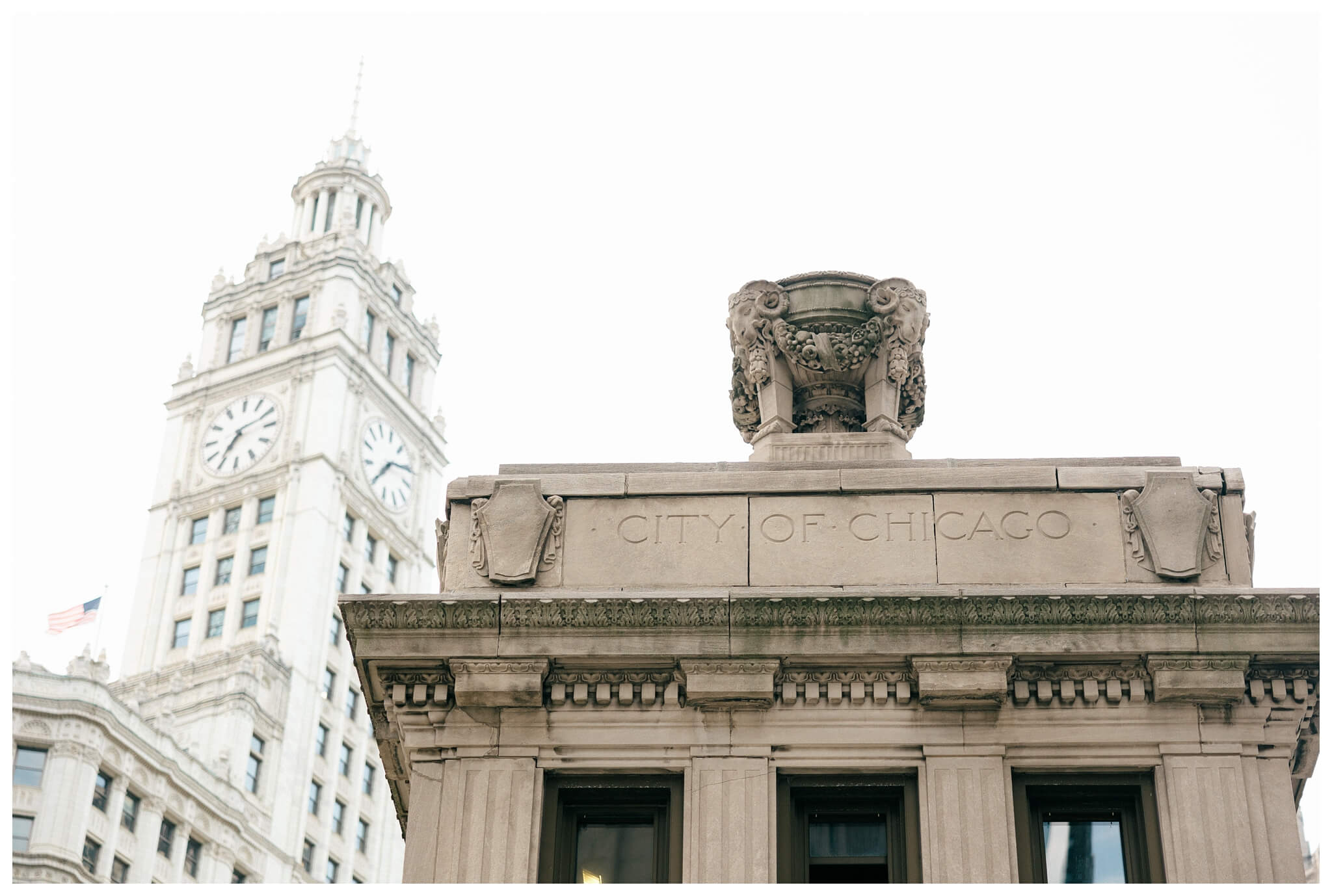 timeless romantic garden city engagement shoot in downtown chicago by Josh and Andrea photography