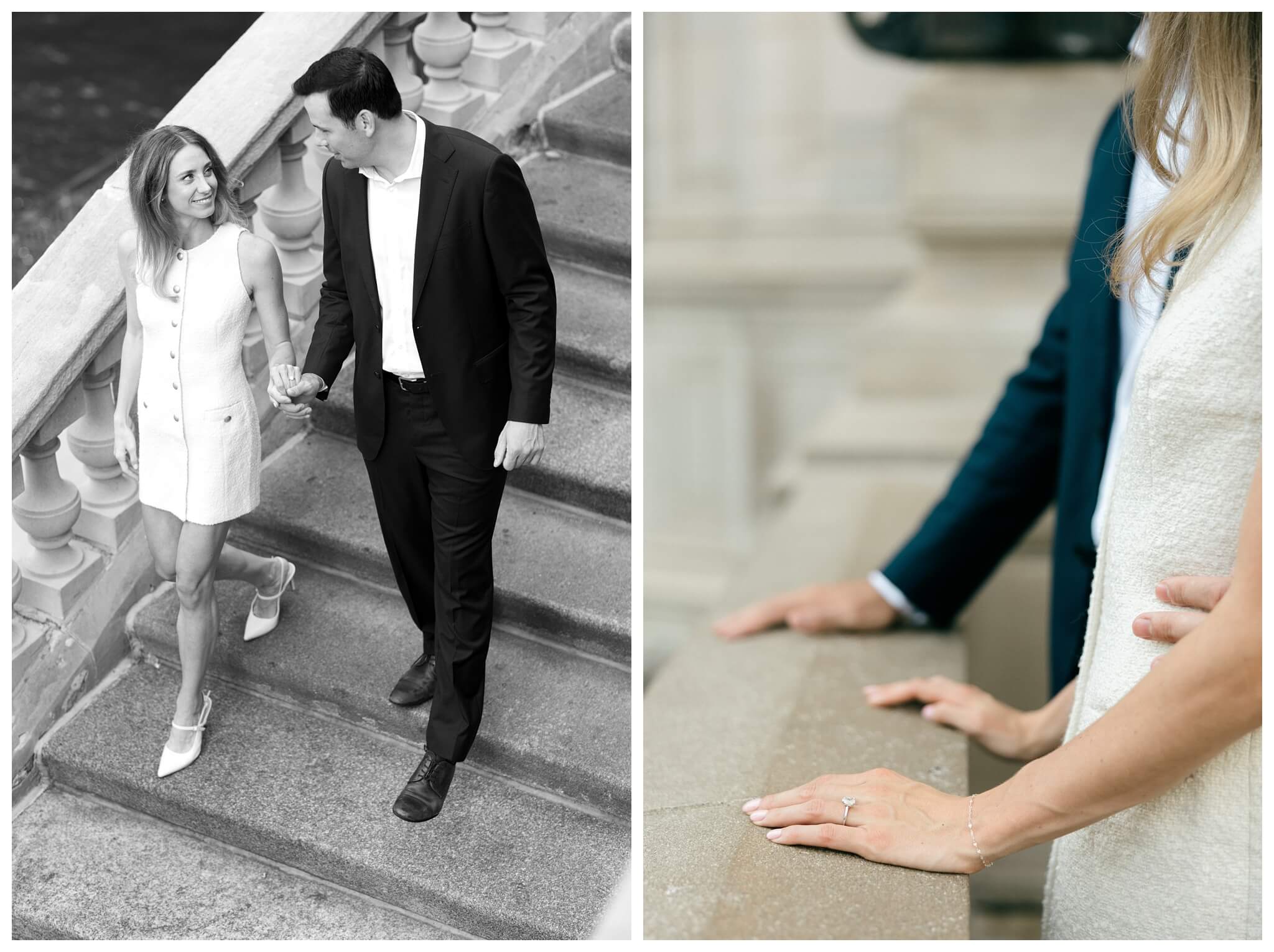 timeless romantic garden city engagement shoot in downtown chicago by Josh and Andrea photography