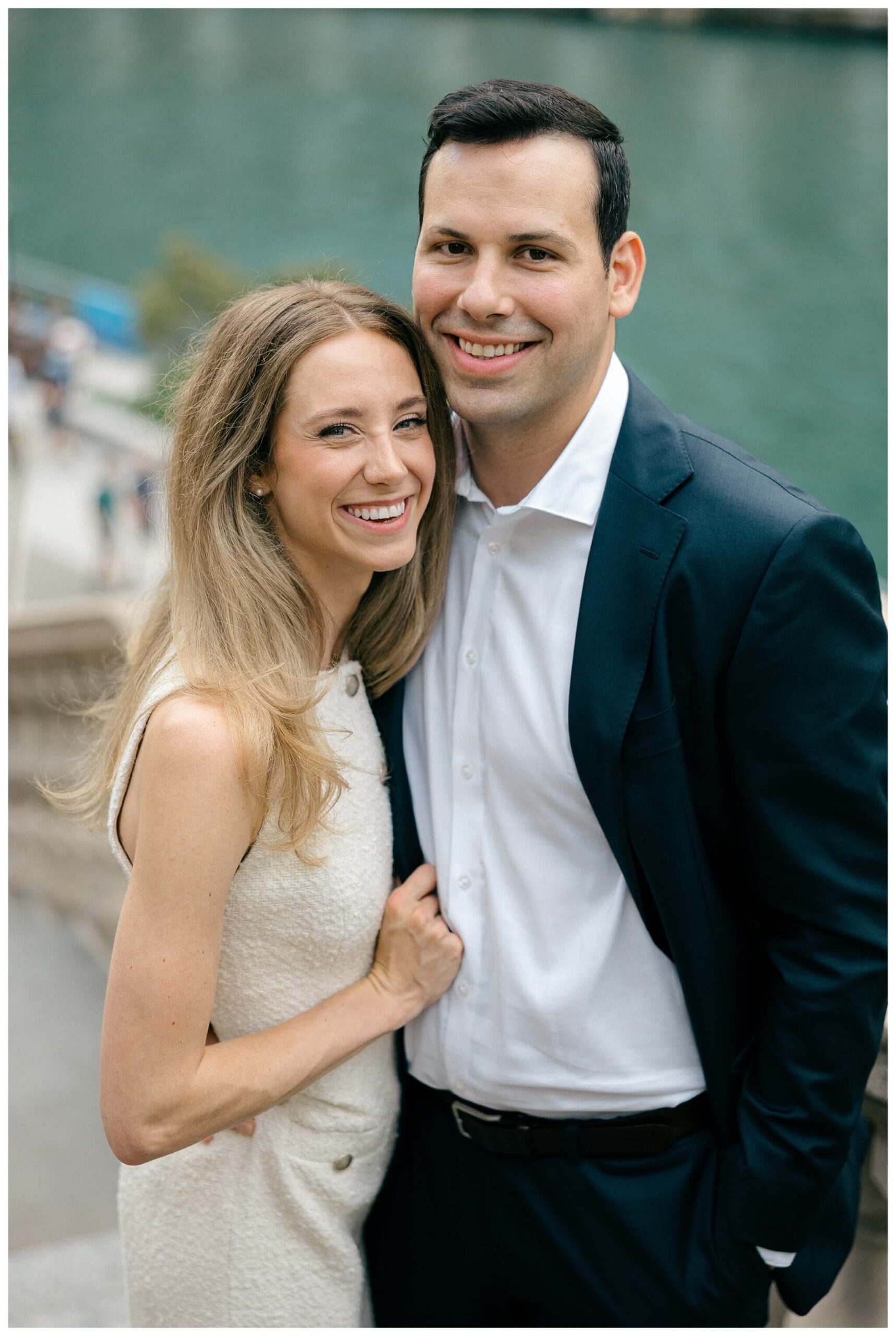 timeless romantic garden city engagement shoot in downtown chicago by Josh and Andrea photography