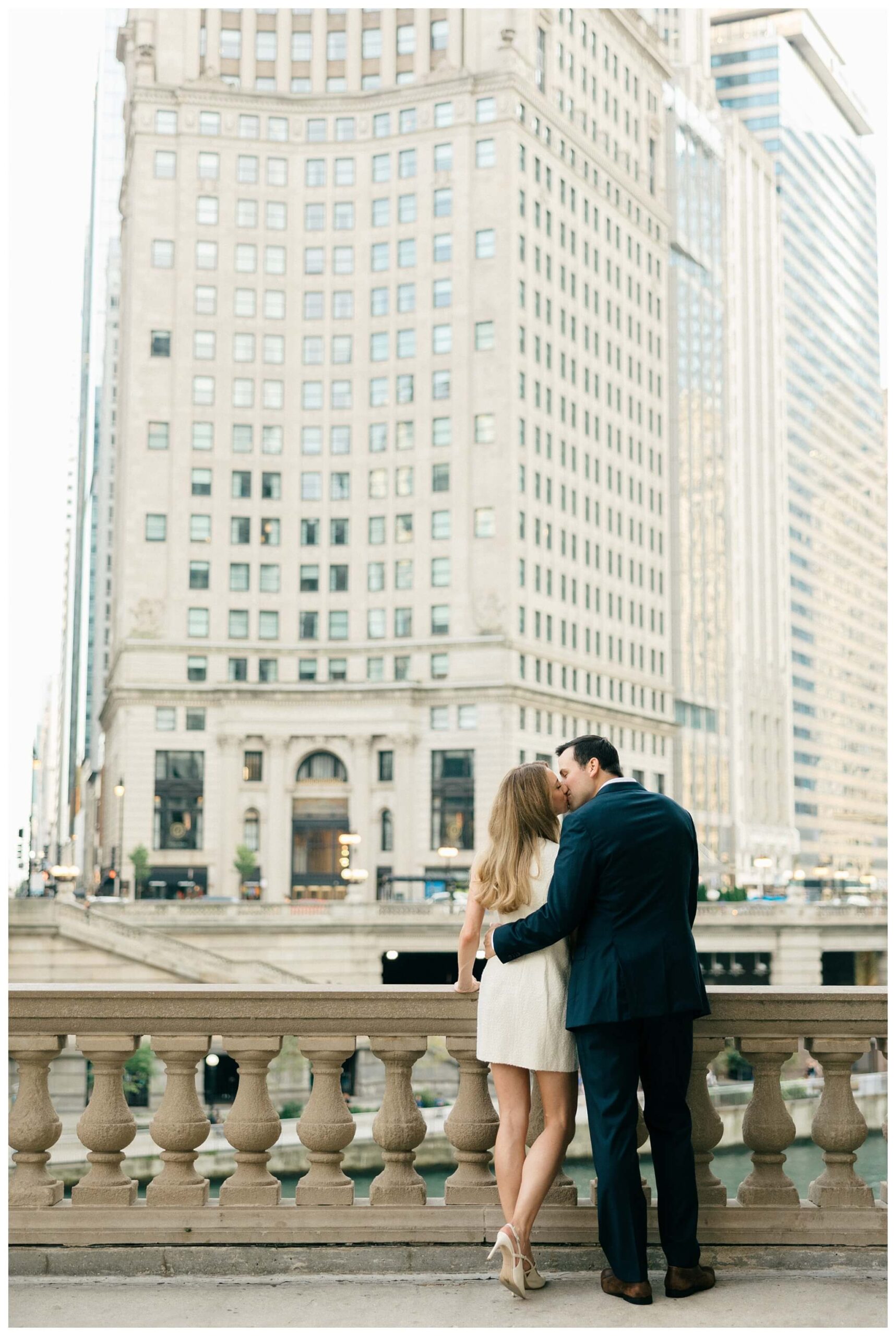 timeless romantic garden city engagement shoot in downtown chicago by Josh and Andrea photography