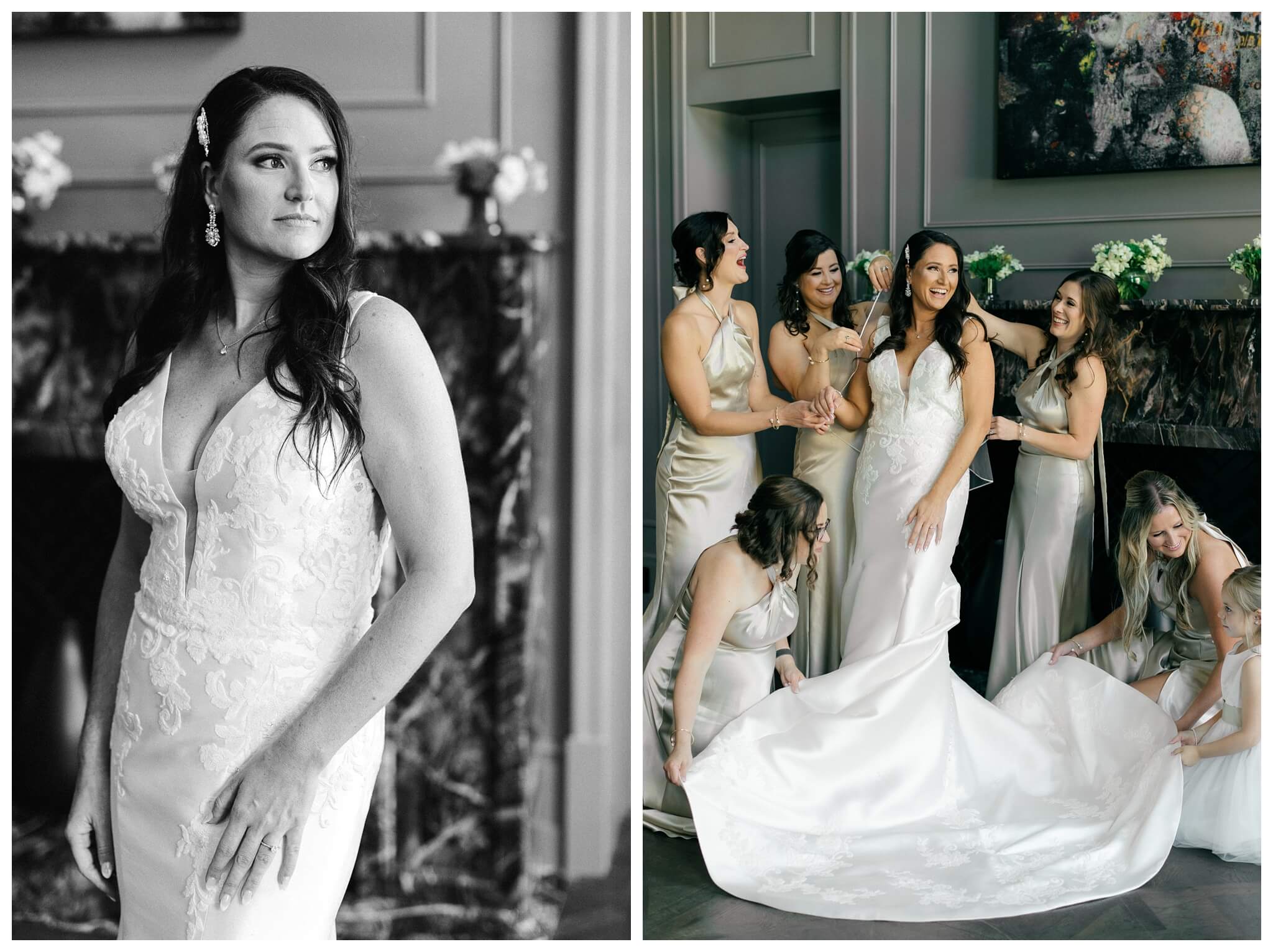 elegant refined hotel wedding at the Daxton hotel in birmingham michigan by josh and andrea photography