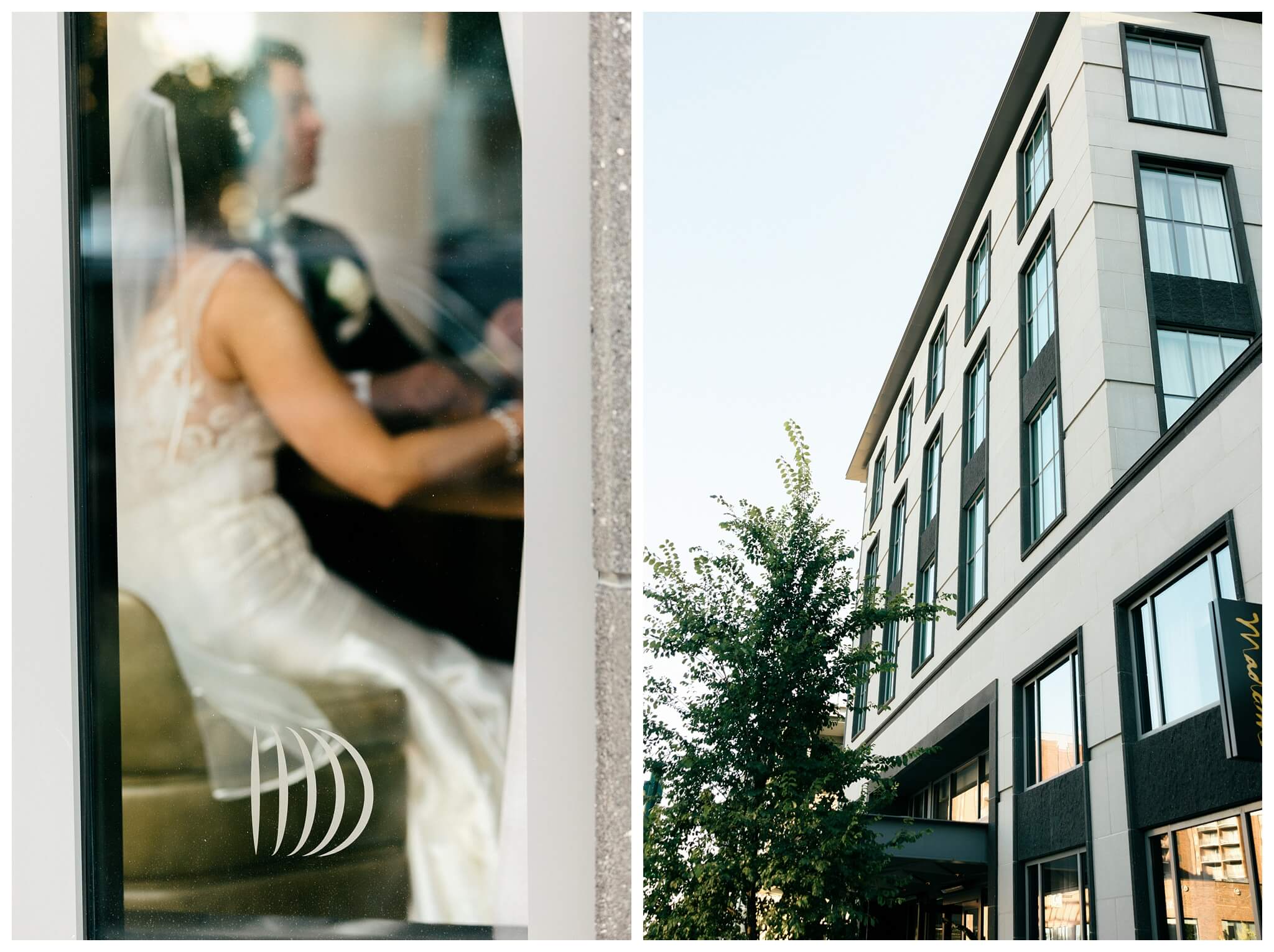 elegant refined hotel wedding at the Daxton hotel in birmingham michigan by josh and andrea photography