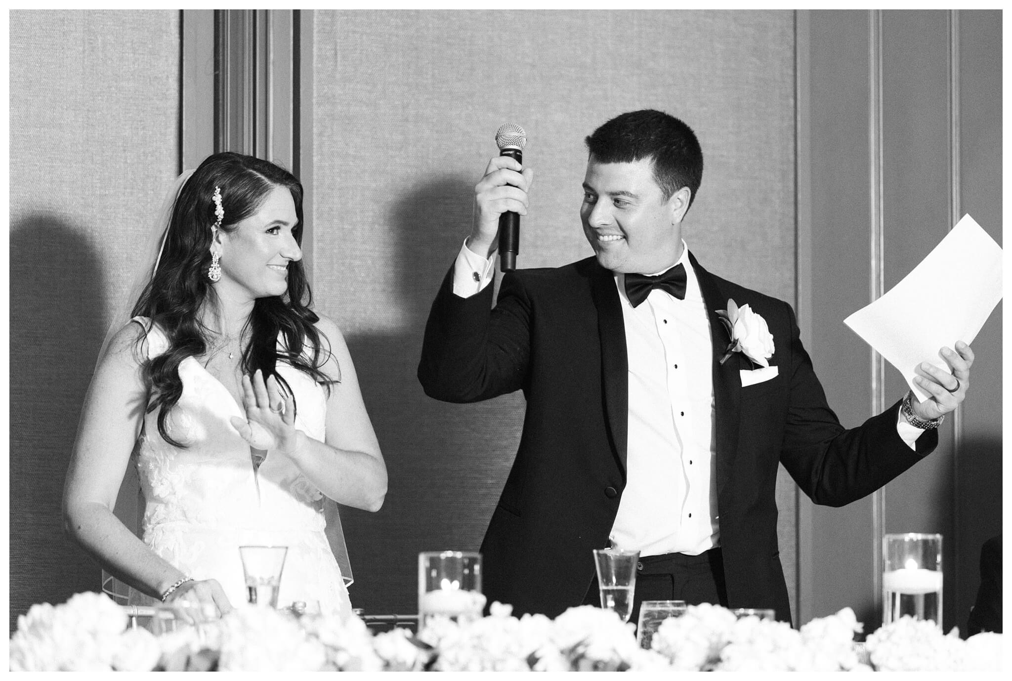 elegant refined hotel wedding at the Daxton hotel in birmingham michigan by josh and andrea photography