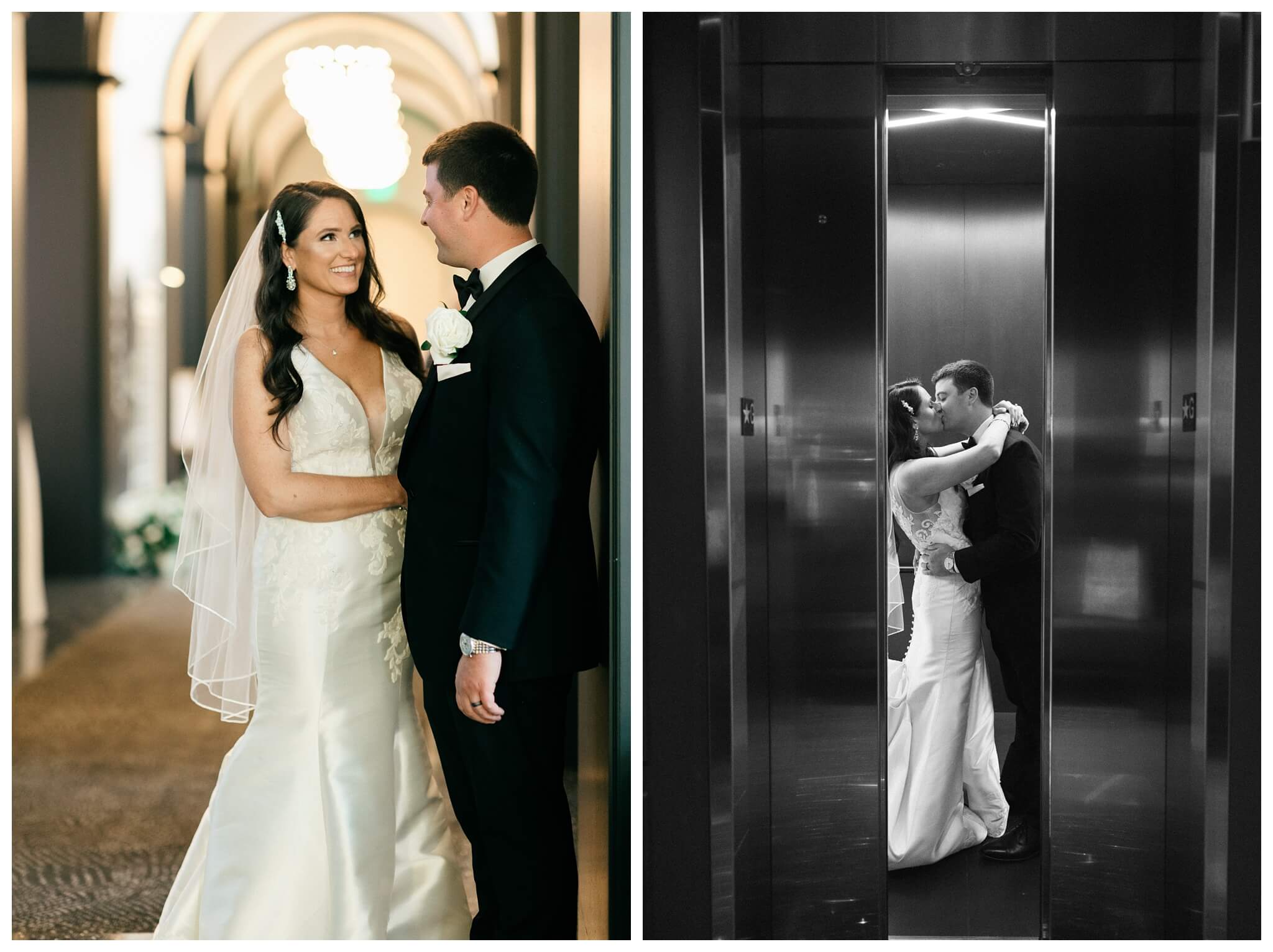 elegant refined hotel wedding at the Daxton hotel in birmingham michigan by josh and andrea photography