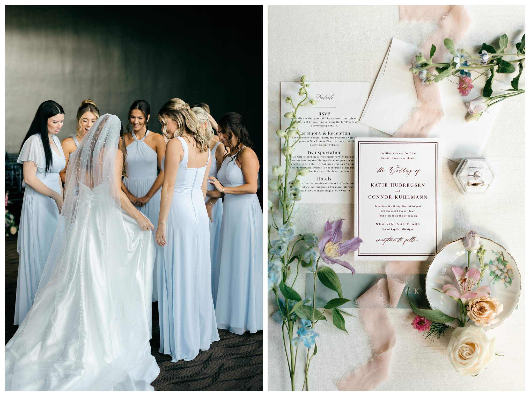 timeless joyful downtown wedding in grand rapids michigan at new vintage place and grand rapids art museum by josh and andrea photography