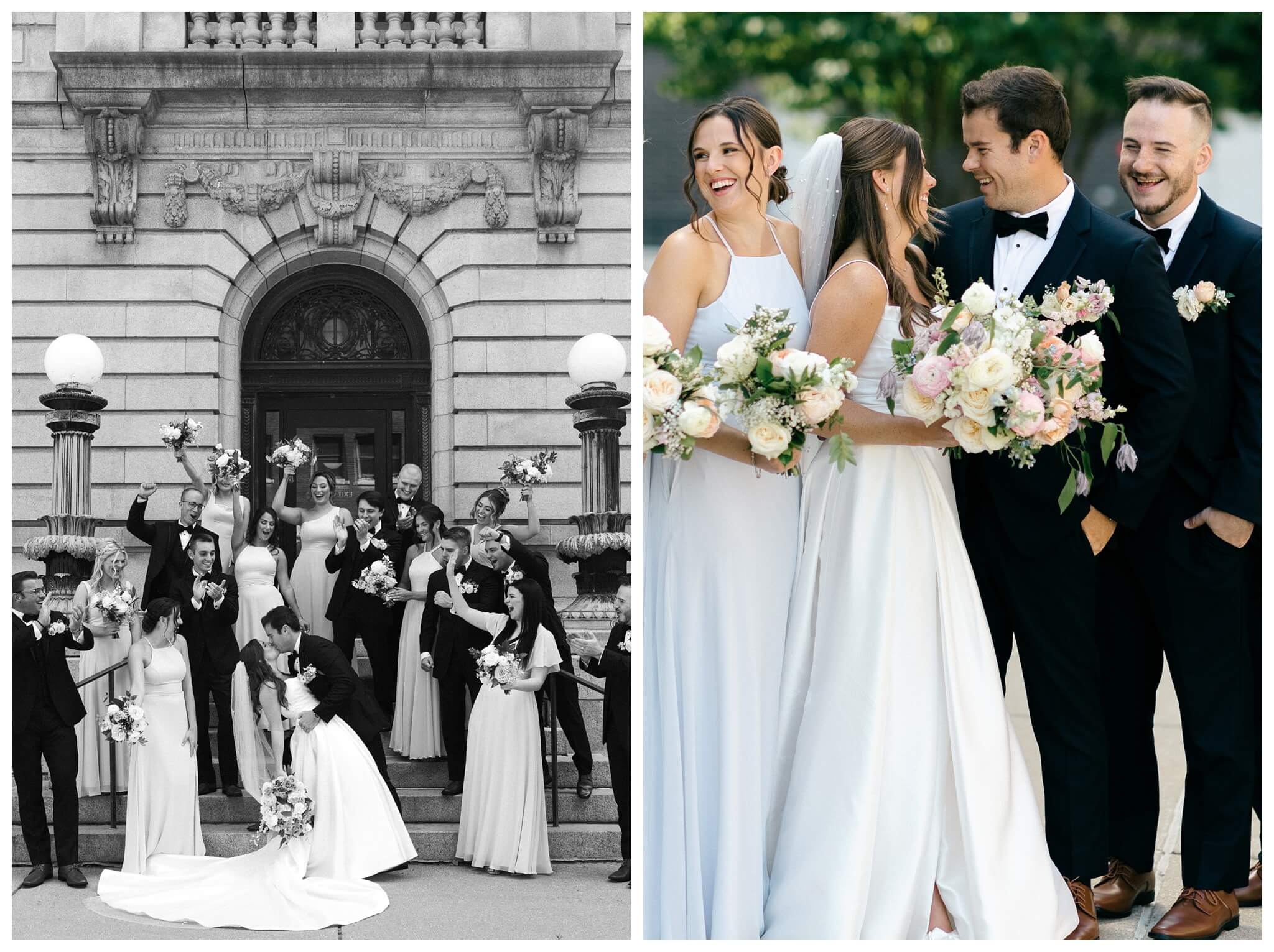 timeless joyful downtown wedding in grand rapids michigan at new vintage place and grand rapids art museum by josh and andrea photography