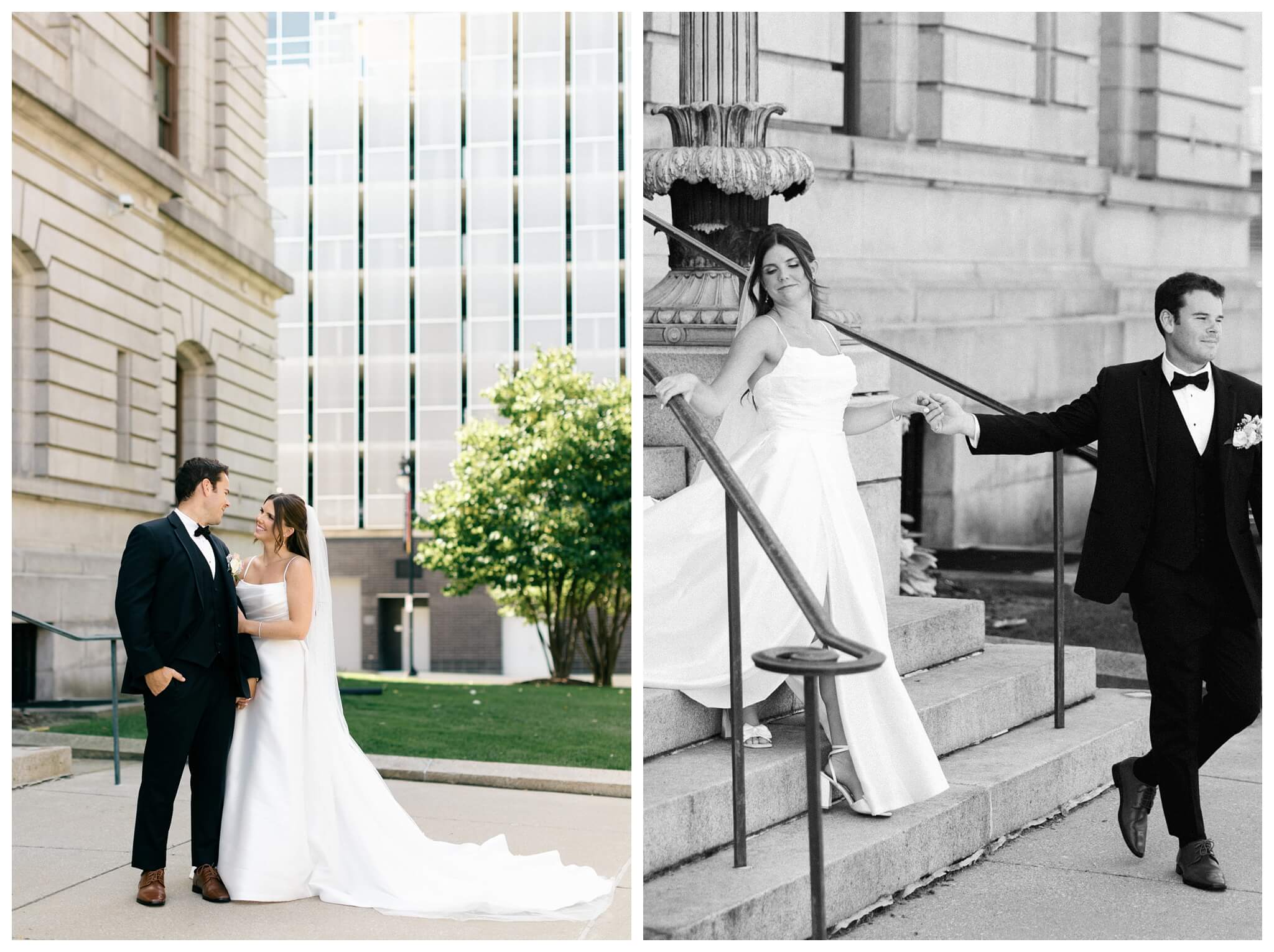 timeless joyful downtown wedding in grand rapids michigan at new vintage place and grand rapids art museum by josh and andrea photography