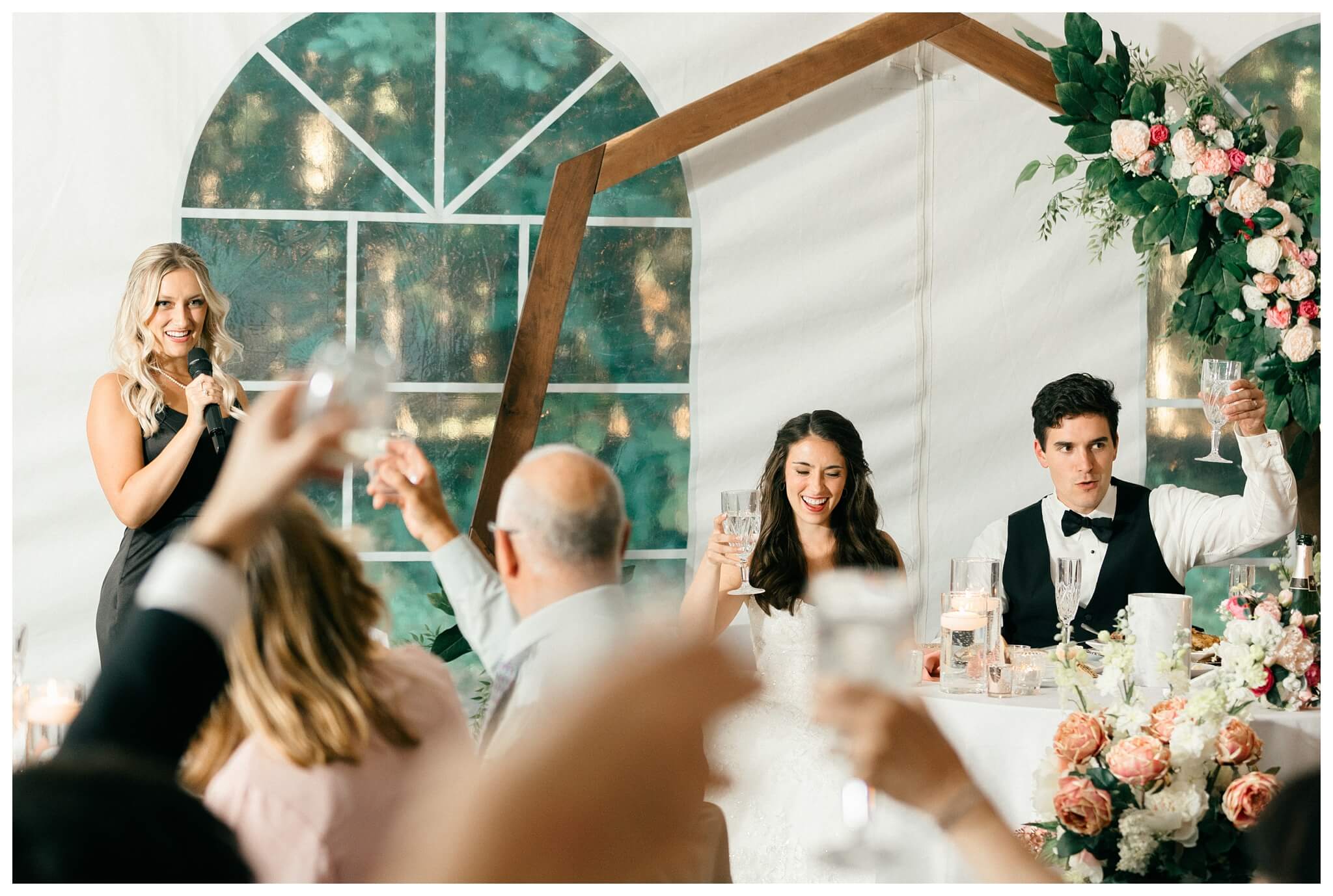 romantic white chapel wedding in niles michigan at morris estate with classic car by josh and andrea photography