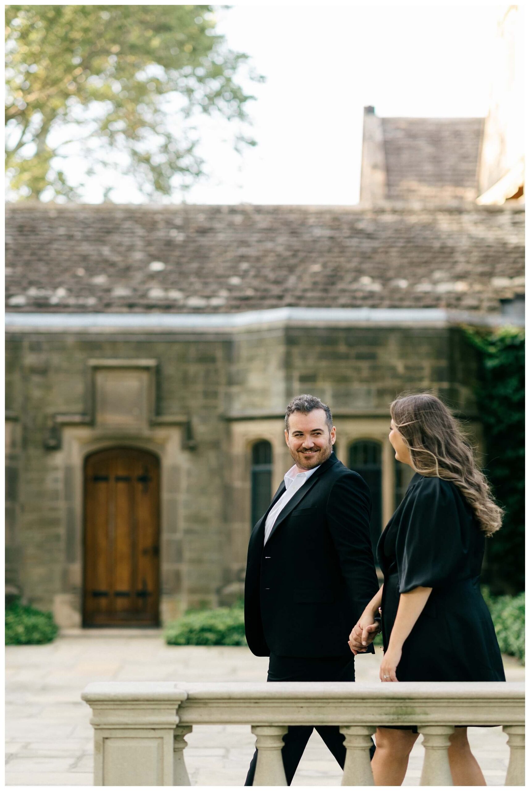 mansion estate engagement shoot at the Ford House and the Detroit Institute of Arts by Josh and Andrea Photography