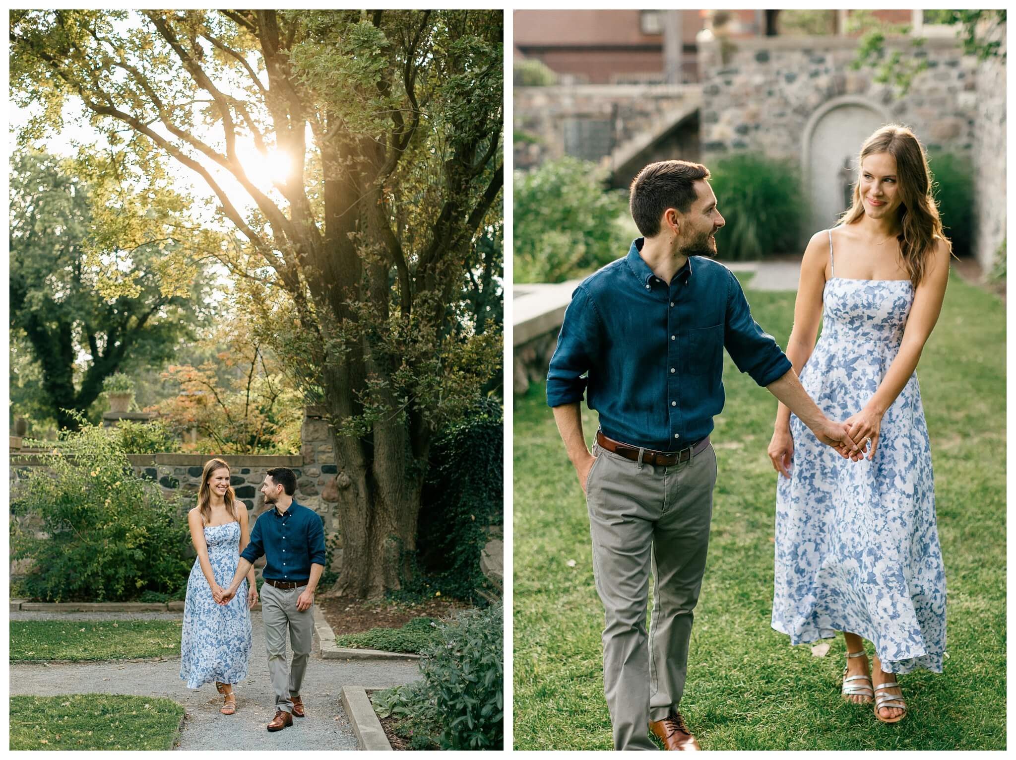 elegant estate engagement shoot by cranbrook house and gardens near detroit michigan by josh and andrea photography