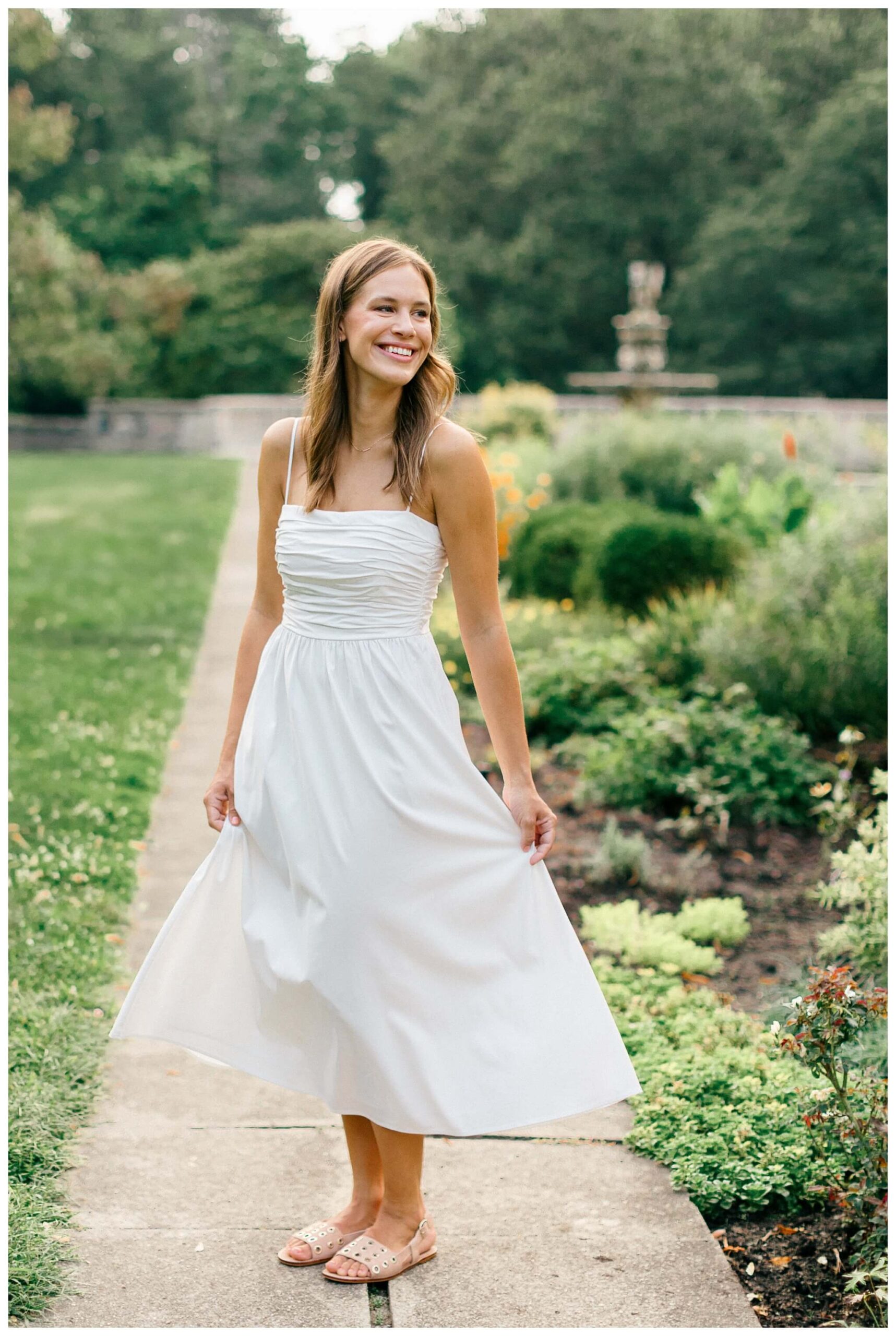 elegant estate engagement shoot by cranbrook house and gardens near detroit michigan by josh and andrea photography