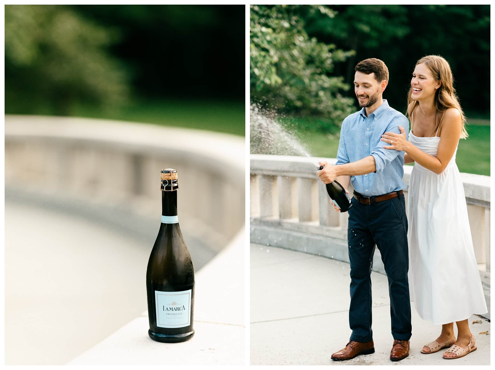 elegant estate engagement shoot by cranbrook house and gardens near detroit michigan by josh and andrea photography