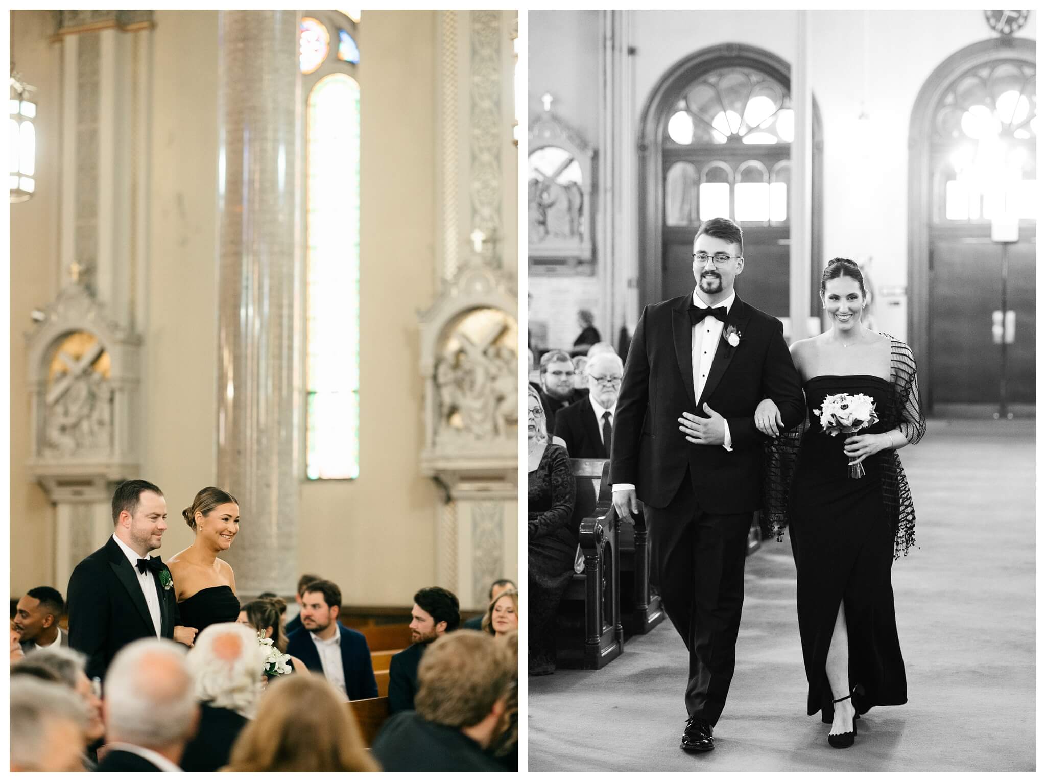 beautiful historic iconic black tie wedding in downtown detroit at the detroit athletic club by josh and andrea photography