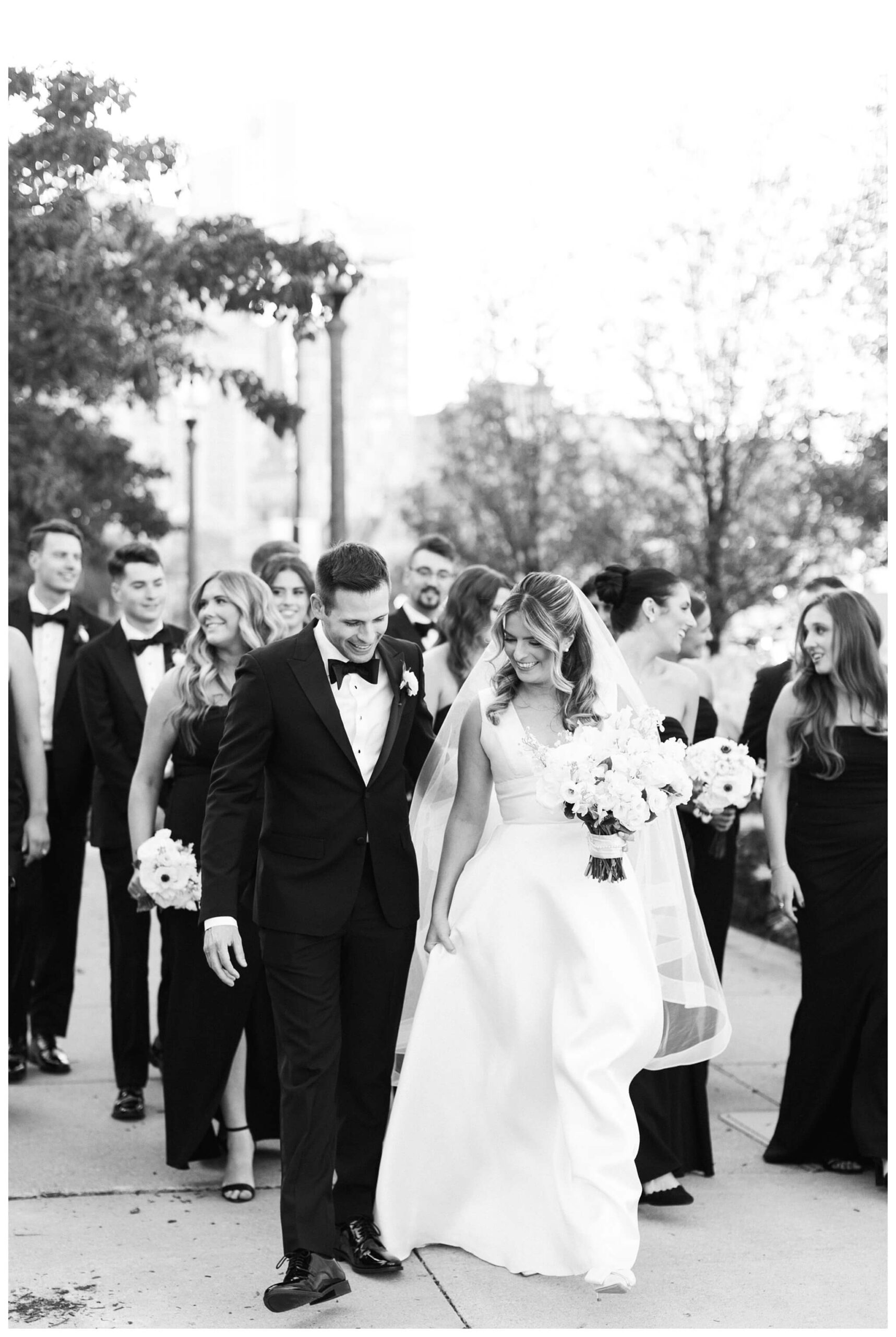 beautiful historic iconic black tie wedding in downtown detroit at the detroit athletic club by josh and andrea photography