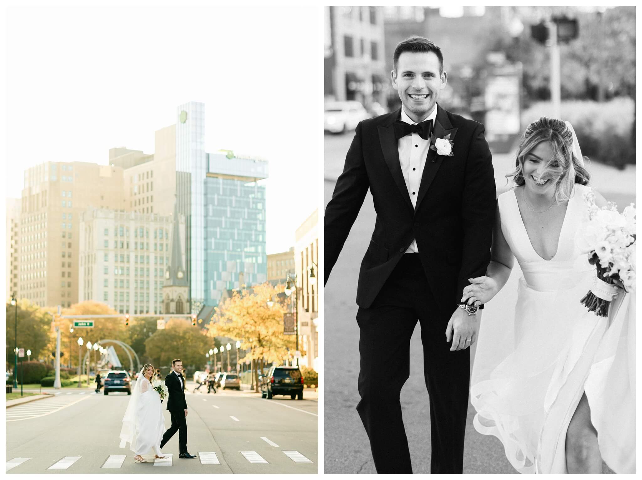 beautiful historic iconic black tie wedding in downtown detroit at the detroit athletic club by josh and andrea photography