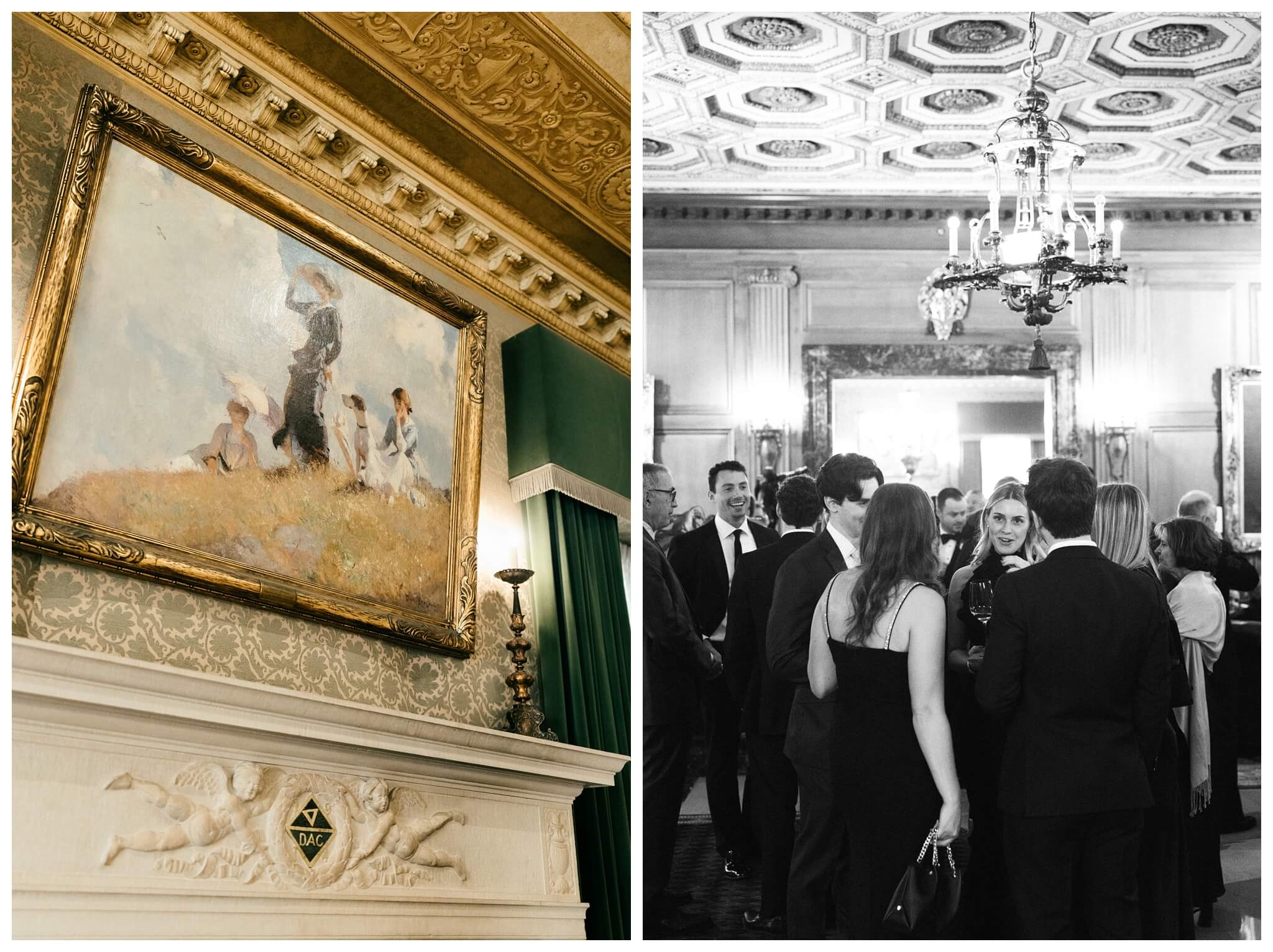 beautiful historic iconic black tie wedding in downtown detroit at the detroit athletic club by josh and andrea photography