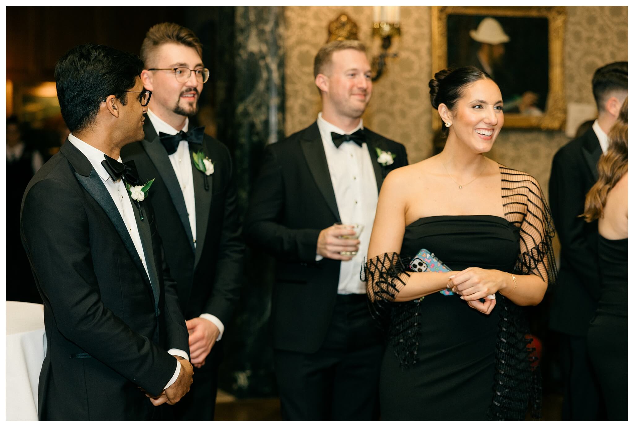 beautiful historic iconic black tie wedding in downtown detroit at the detroit athletic club by josh and andrea photography