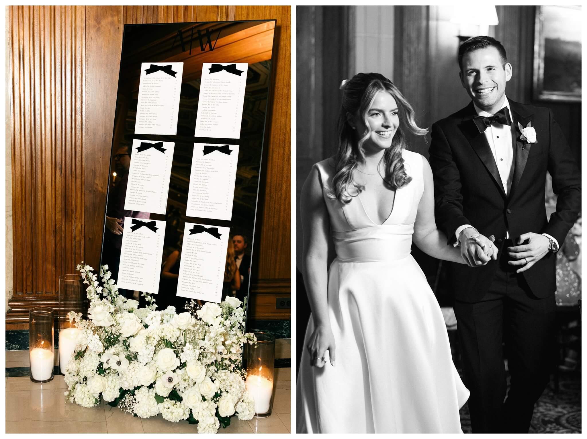 beautiful historic iconic black tie wedding in downtown detroit at the detroit athletic club by josh and andrea photography