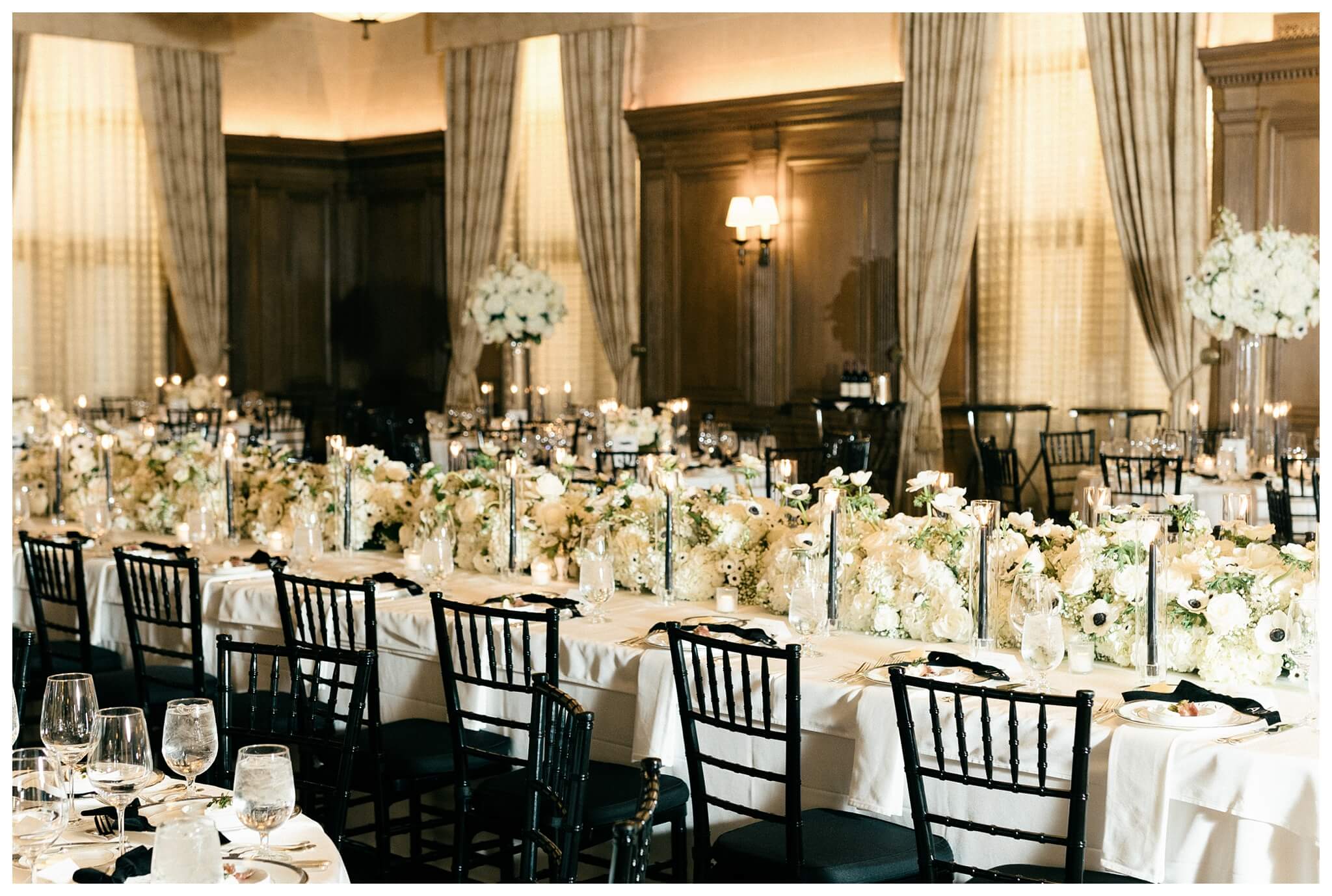 beautiful historic iconic black tie wedding in downtown detroit at the detroit athletic club by josh and andrea photography