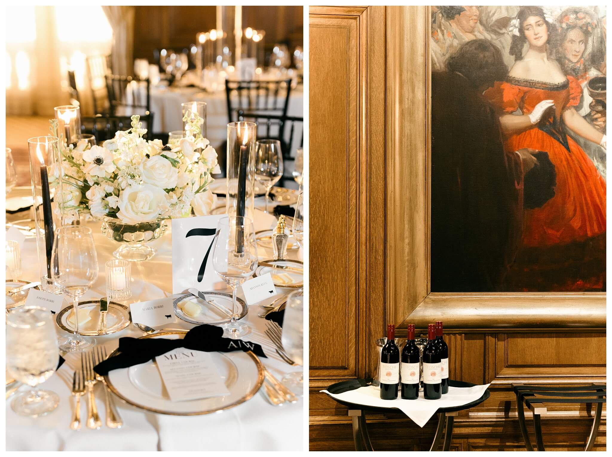 beautiful historic iconic black tie wedding in downtown detroit at the detroit athletic club by josh and andrea photography