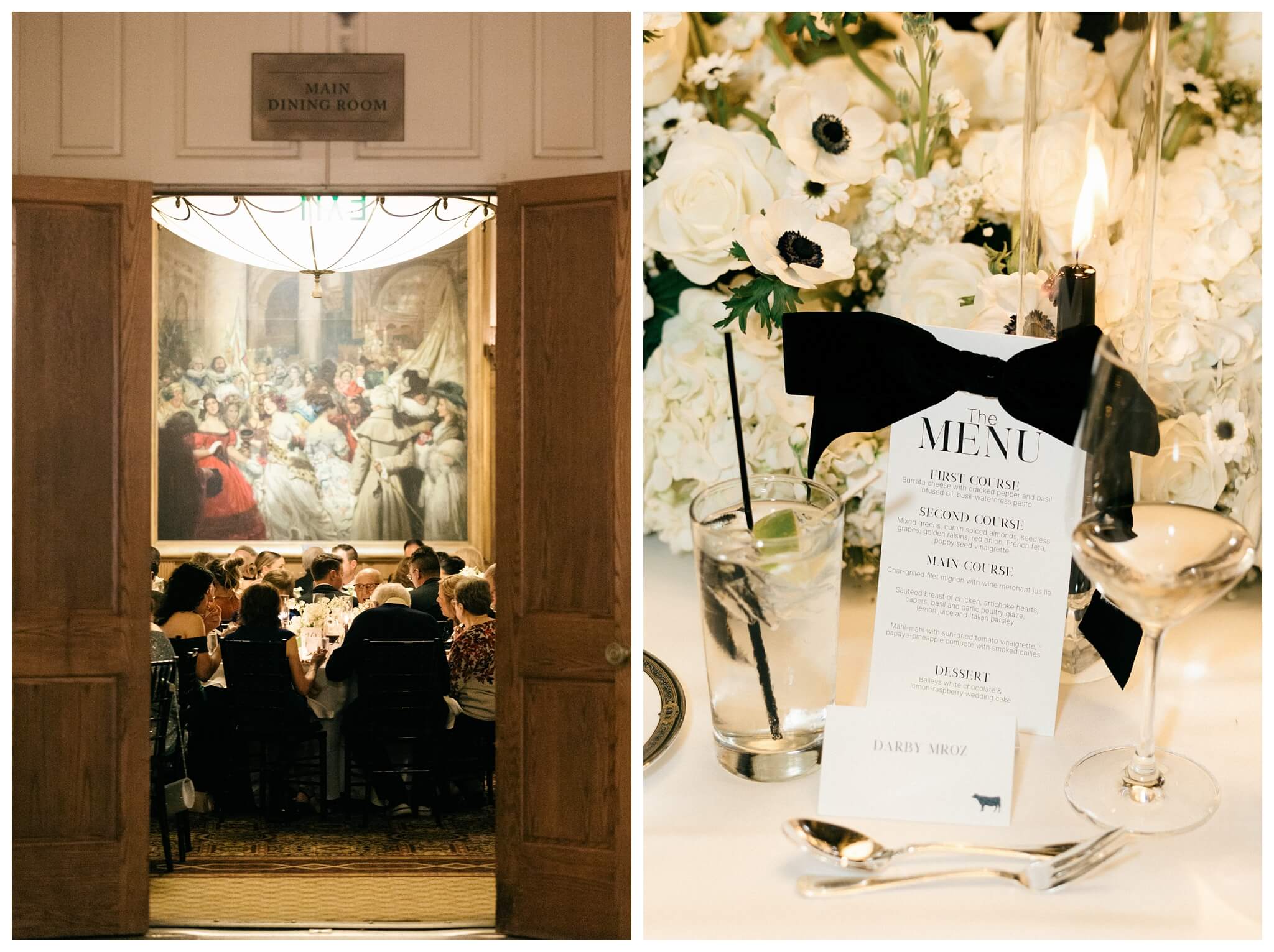 beautiful historic iconic black tie wedding in downtown detroit at the detroit athletic club by josh and andrea photography