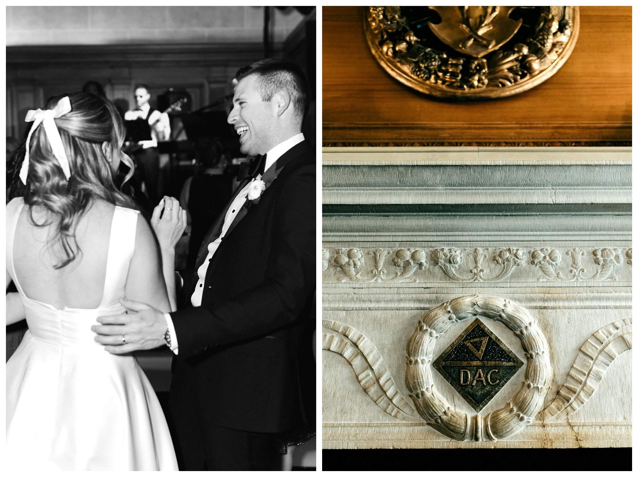 beautiful historic iconic black tie wedding in downtown detroit at the detroit athletic club by josh and andrea photography