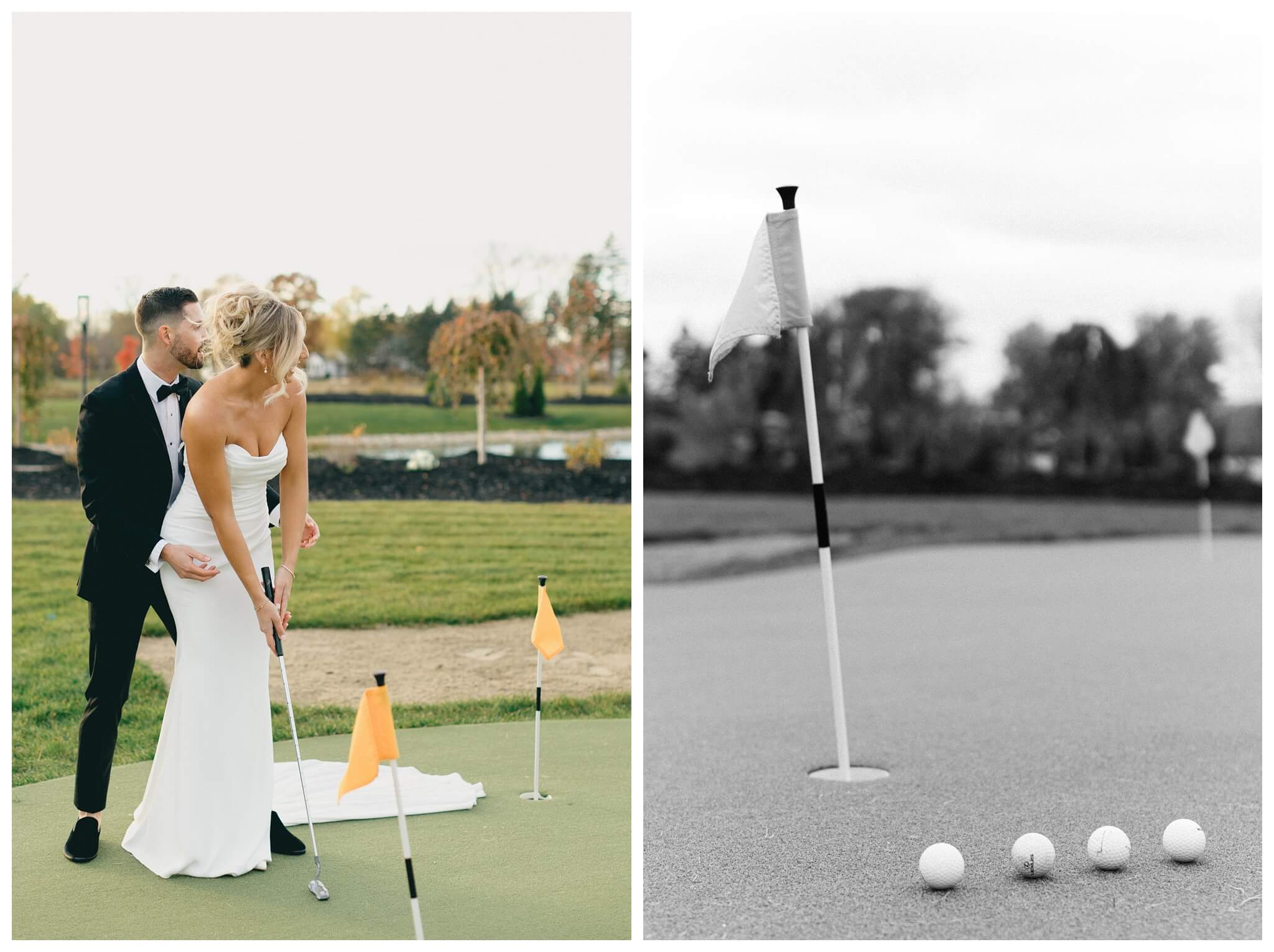 classy sophisticated black tie wedding at a white barn at Etre farms in michigan by josh and andrea photography